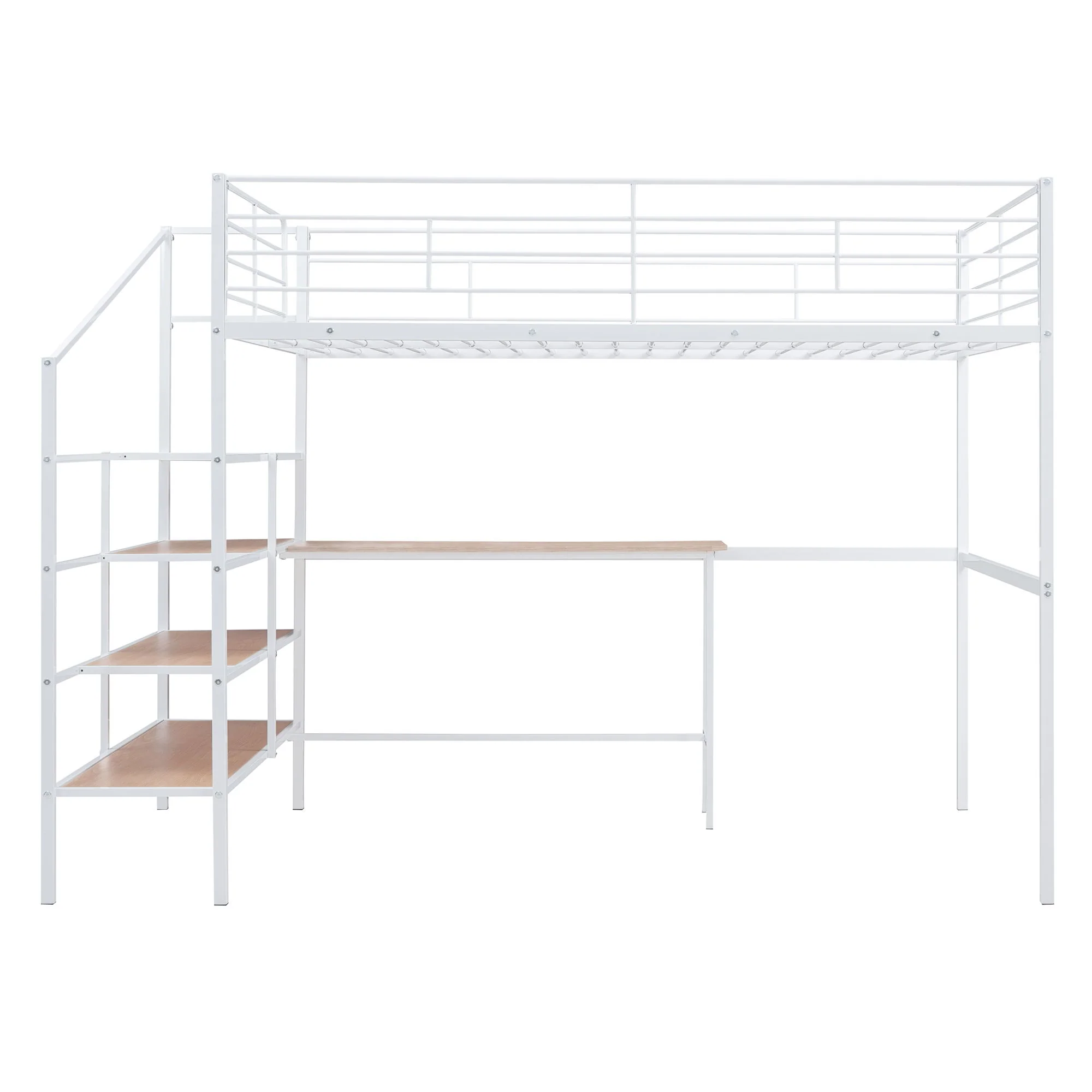 Loft Bed With Desk And Lateral Storage Ladder - Image 15