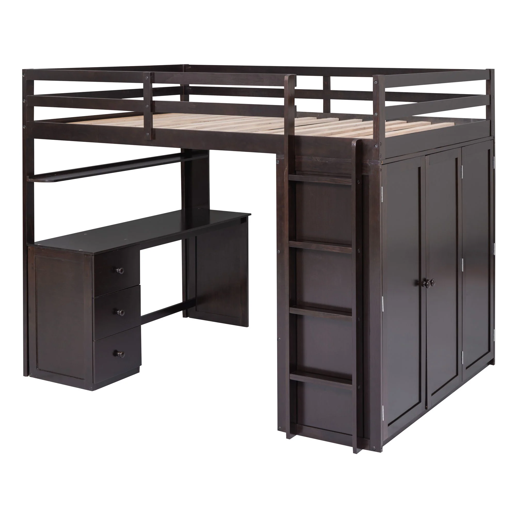 Loft Bed With Drawers, Desk, And Wardrobe - Image 10