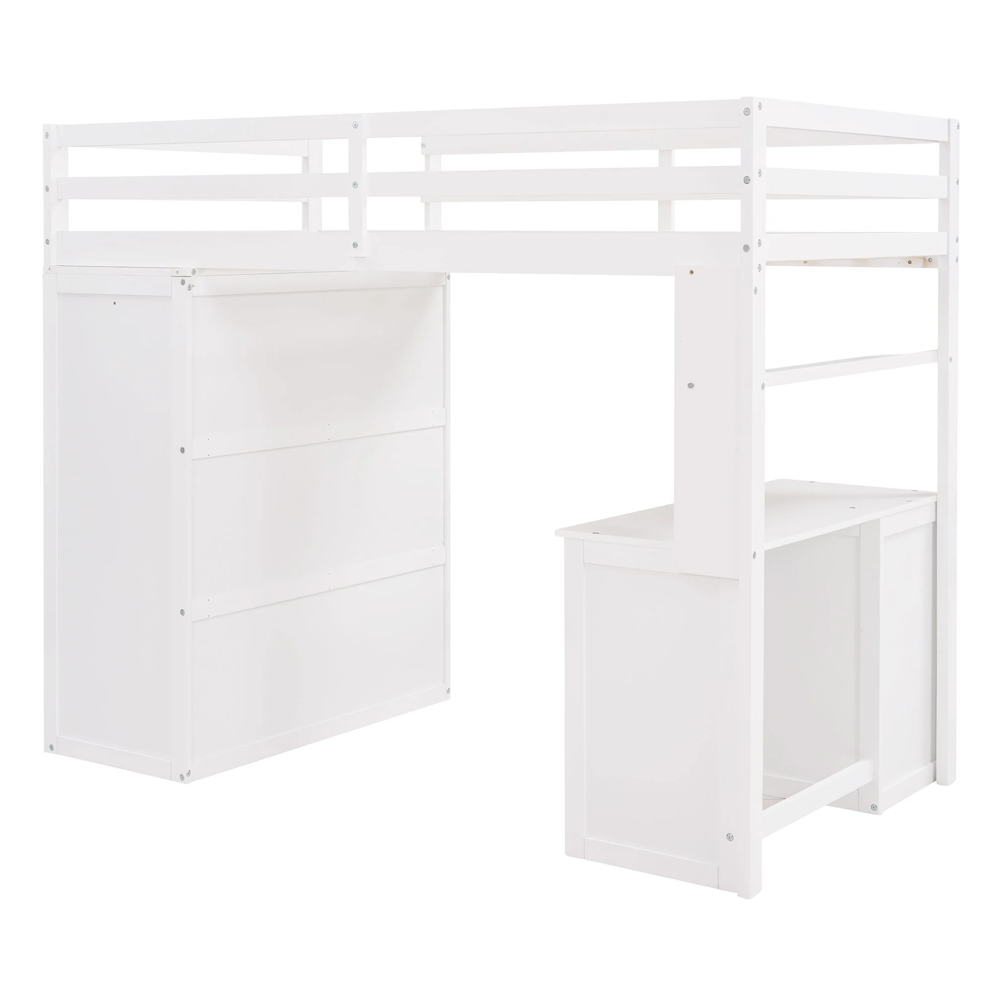 Loft Bed With Drawers, Desk, And Wardrobe - Image 11