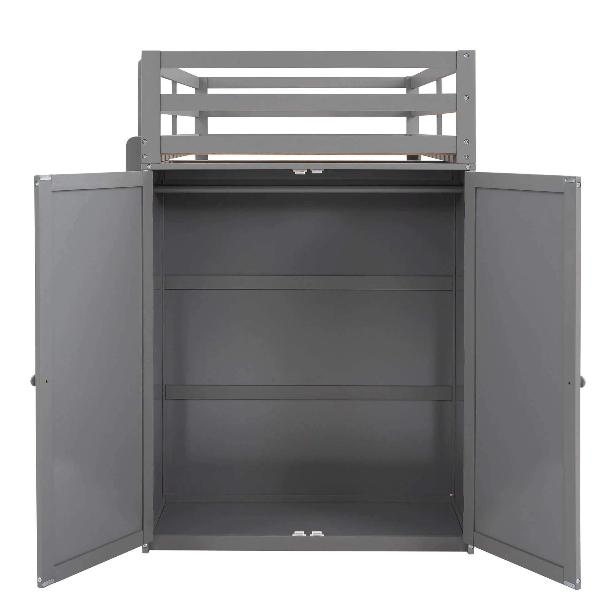 Loft Bed With Drawers, Desk, And Wardrobe - Image 25