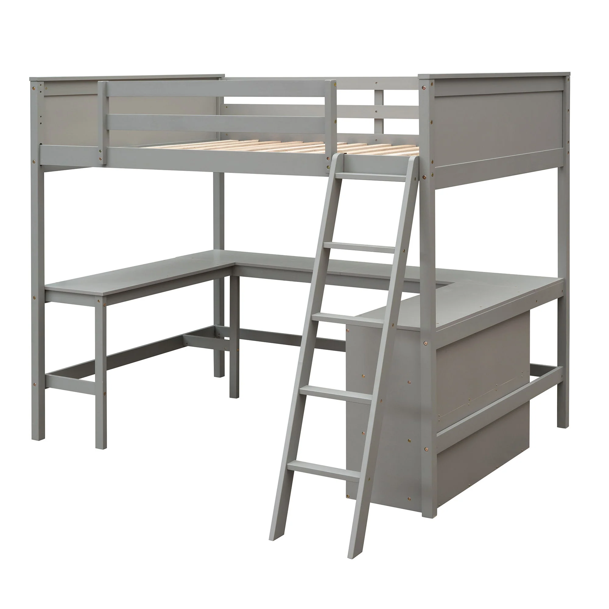 Loft Bed With Shelves With Desk - Image 17