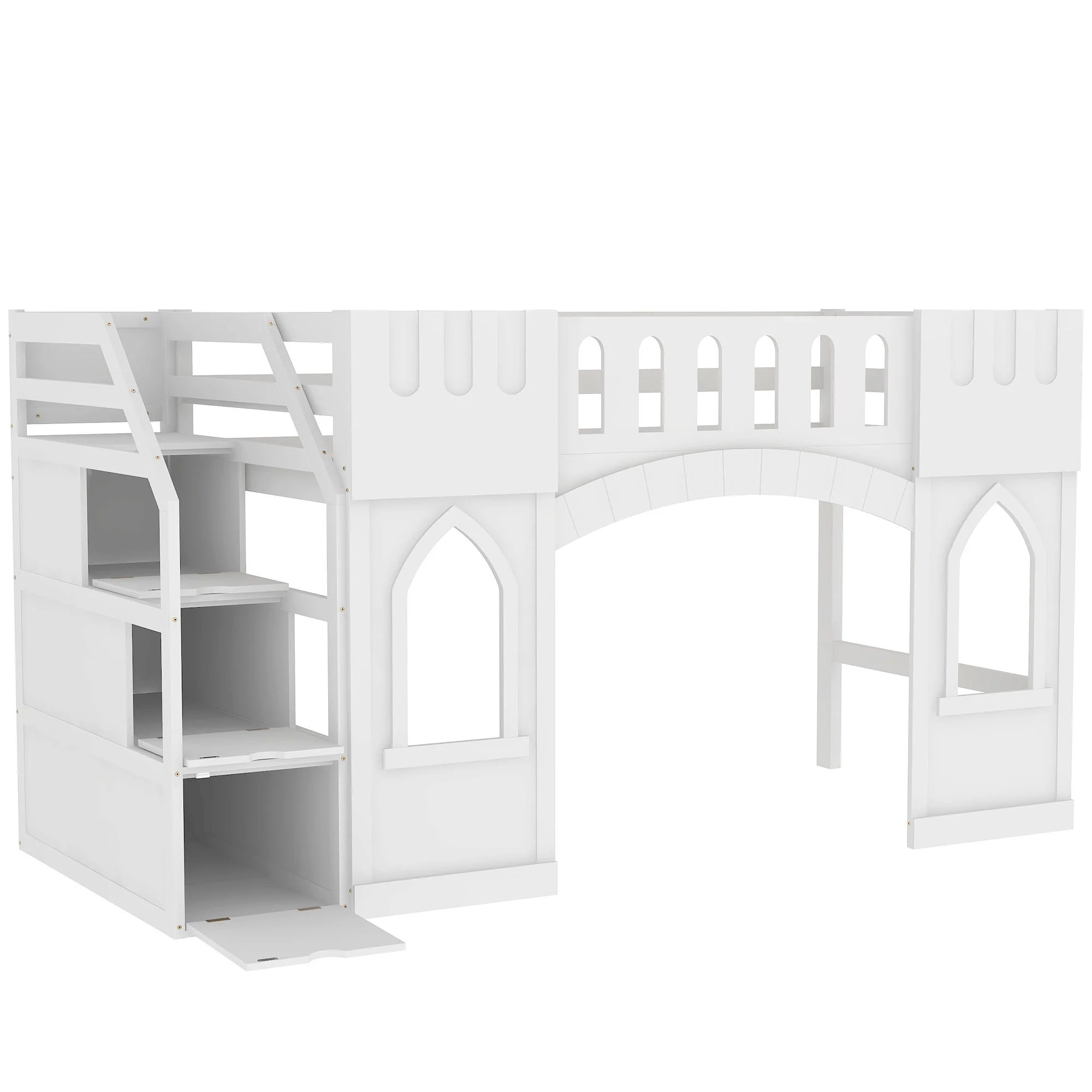 Loft Bed With Storage Staircase And Windows - Image 15