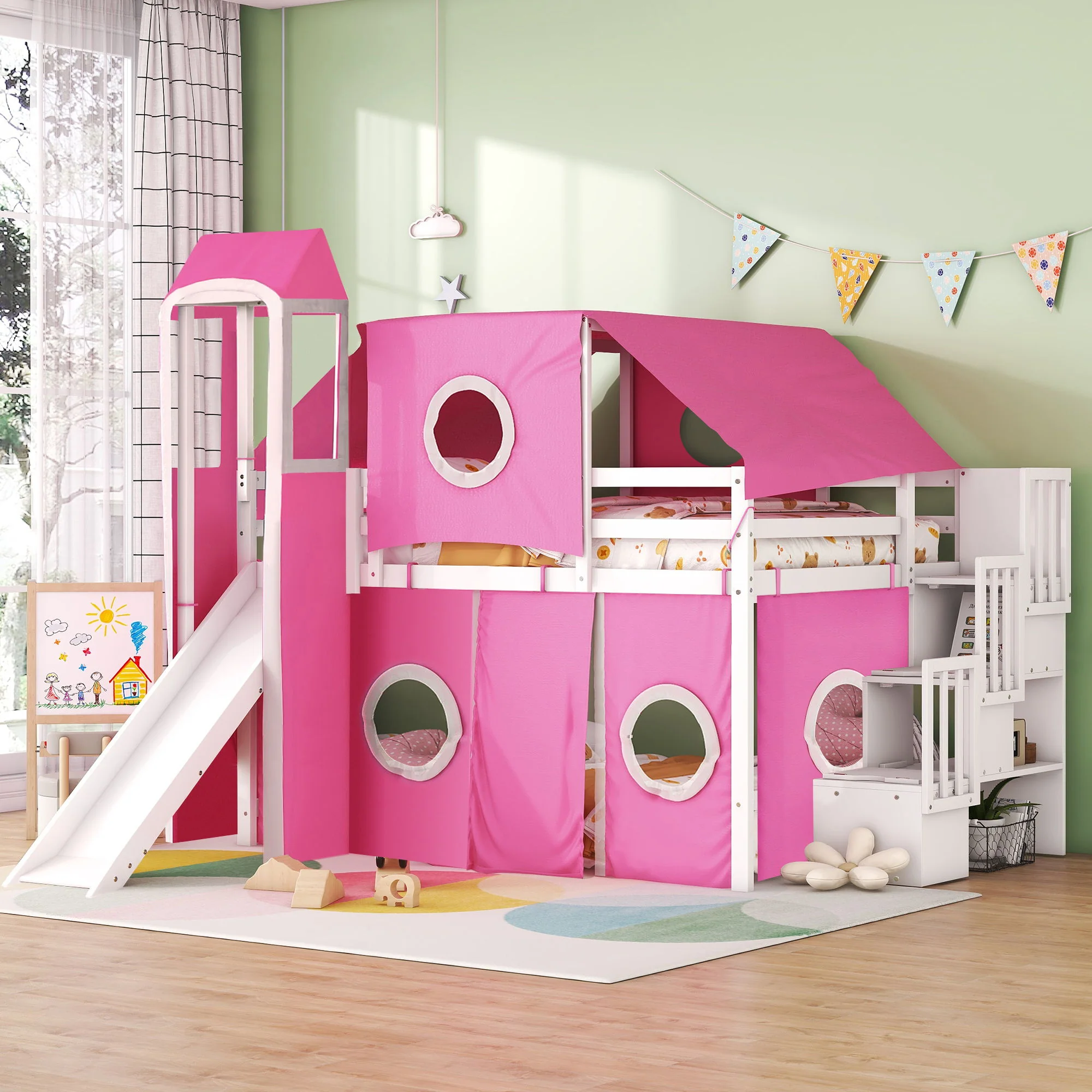 Loft Bed With Tent And Tower - Image 3