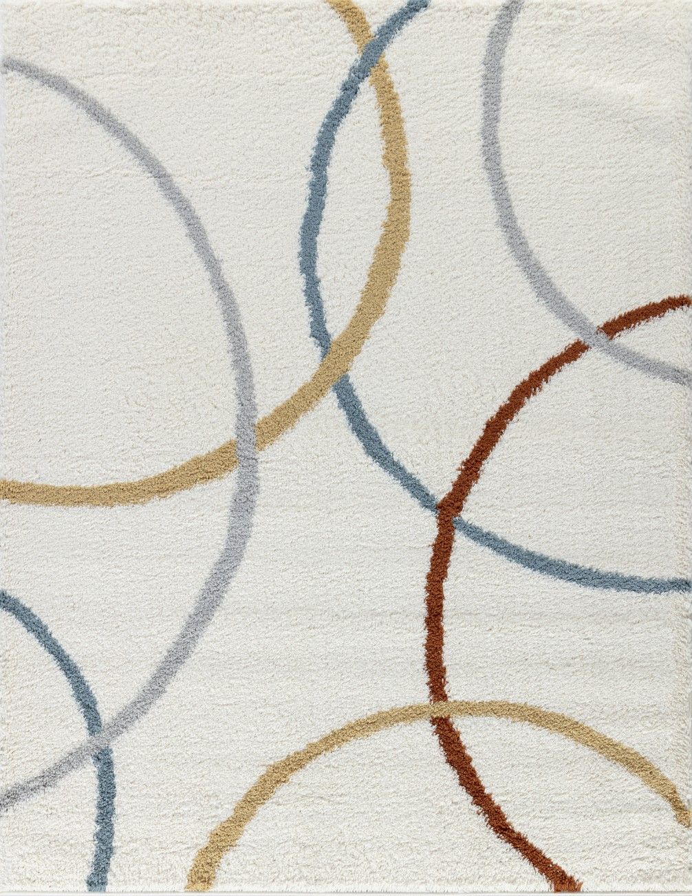 Loft Shag - 5' 3" X 7' Polypropylene Shaggy Area Rug - Ivory - Image 2