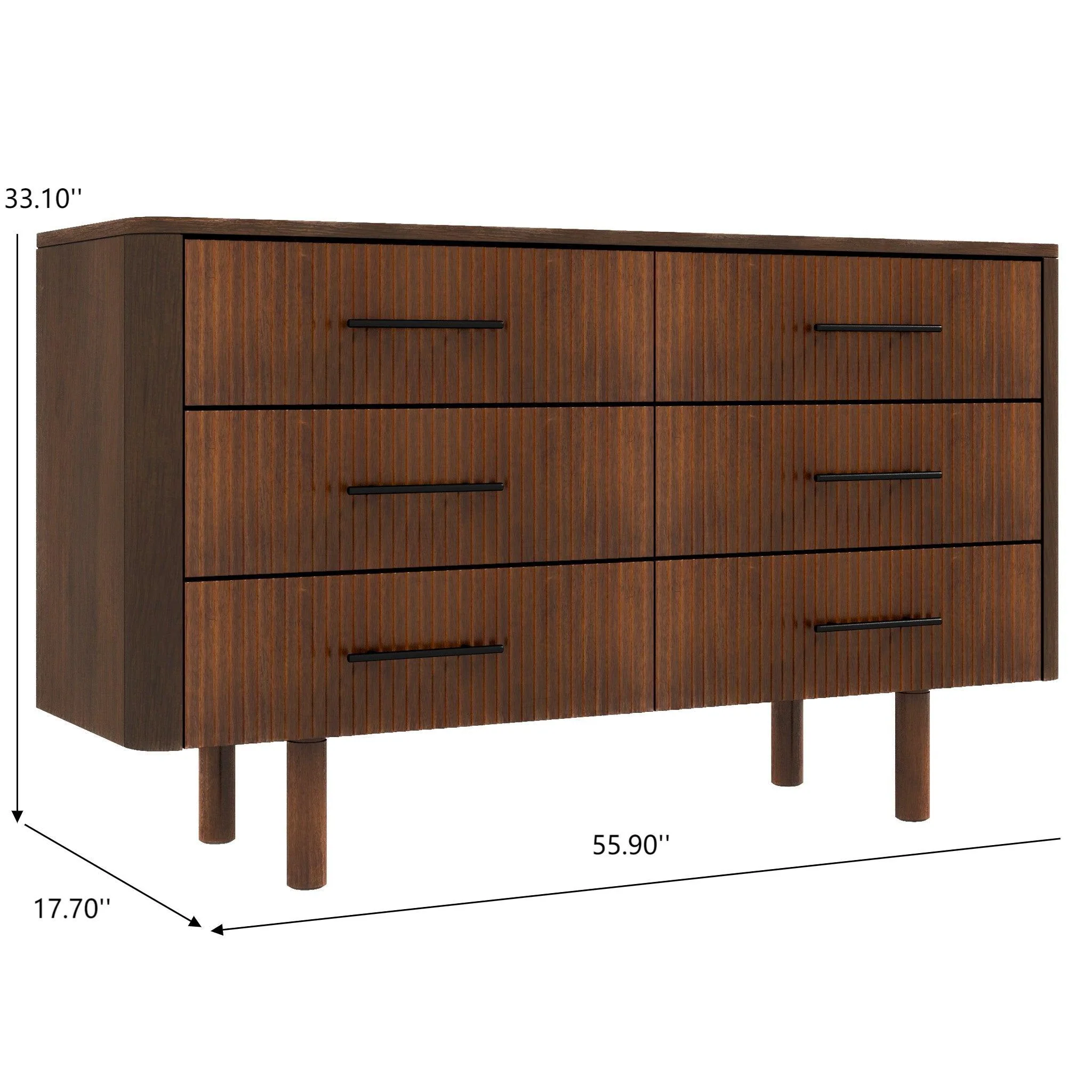 Logan - Dresser With 6 Drawers - Brown - Image 4