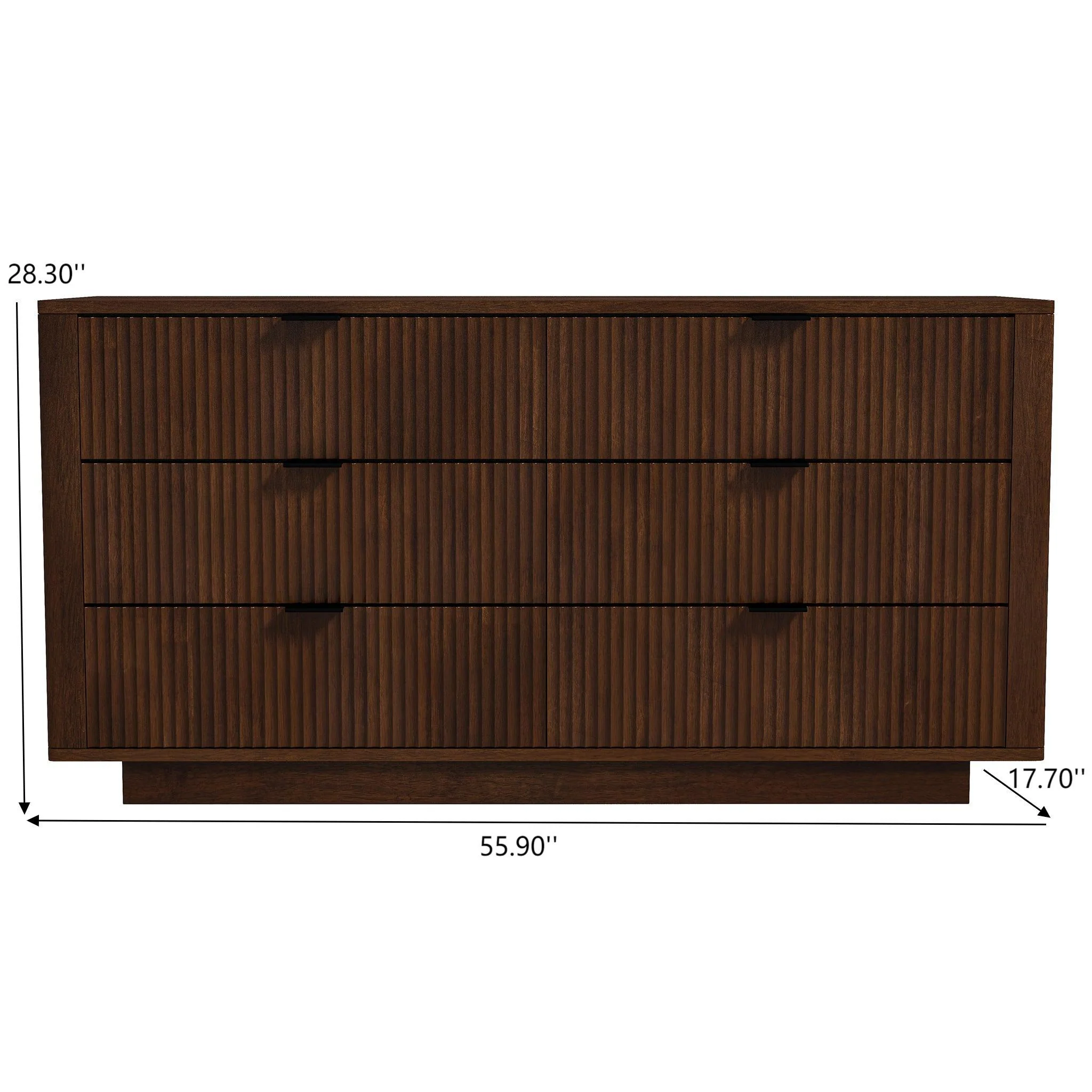 Lola - Dresser With 6 Drawers - Dark Brown - Image 9