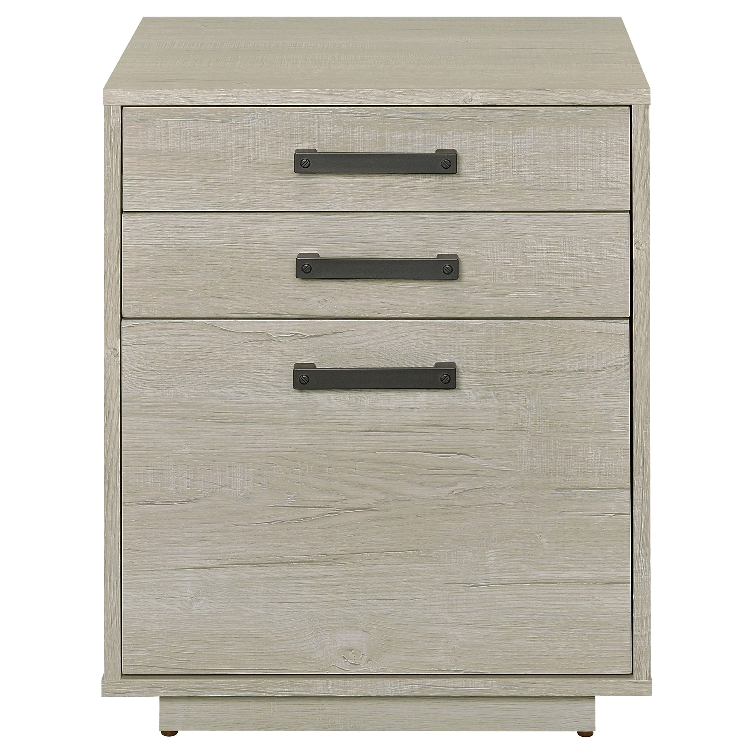 Loomis 3-Drawer Home Office File Cabinet, Whitewashed Grey - Image 3