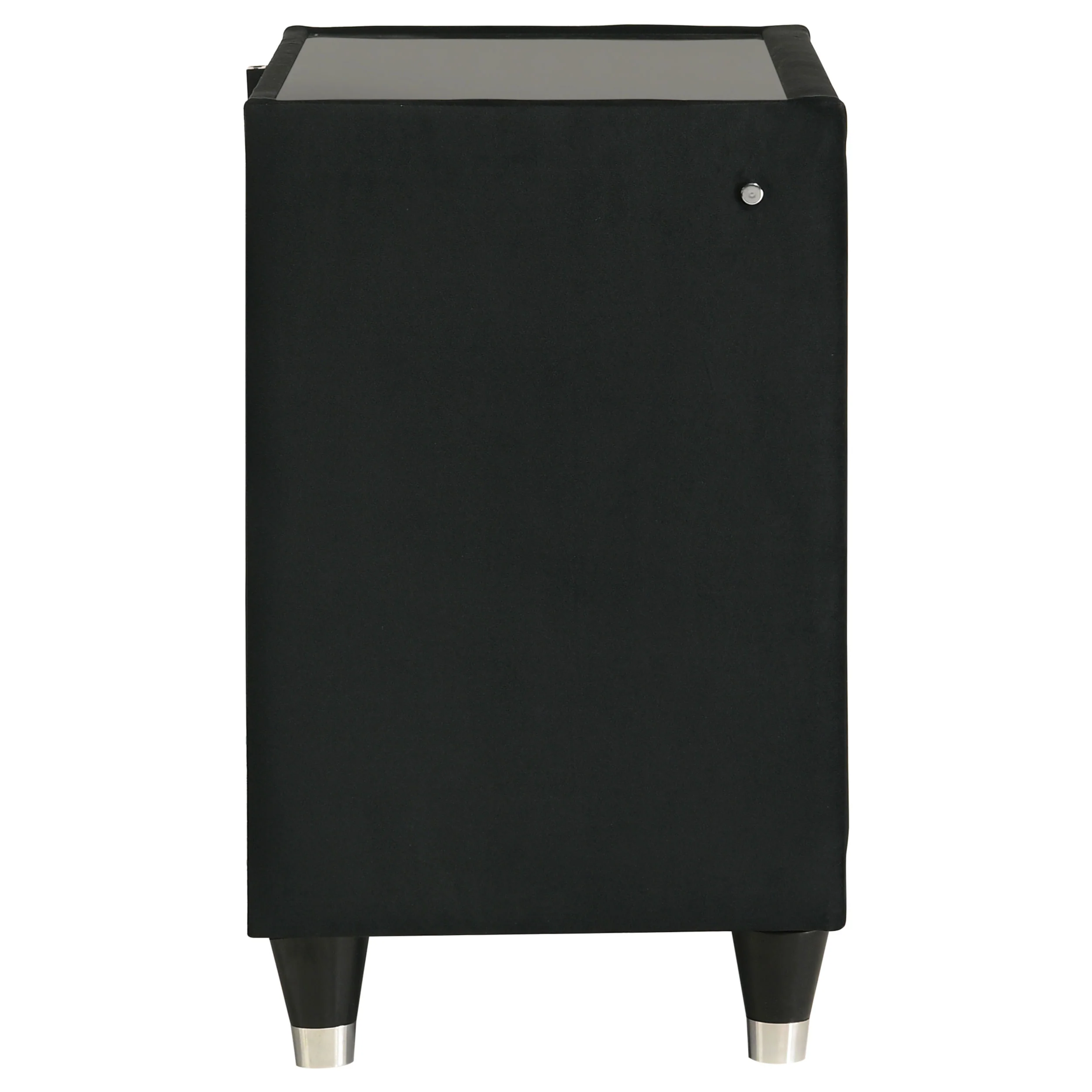Lorient 2-Drawer LED Nightstand with USB, Black Velvet - Image 6