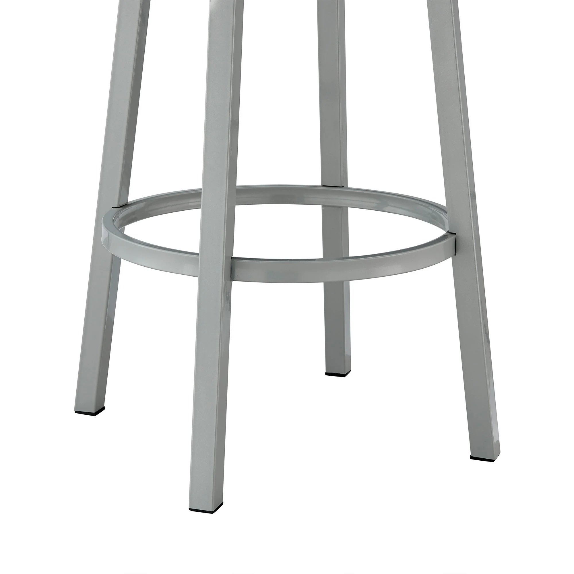 Lorin - 26" Counter Height Swivel Bar Stool - Silver / White - Image 5