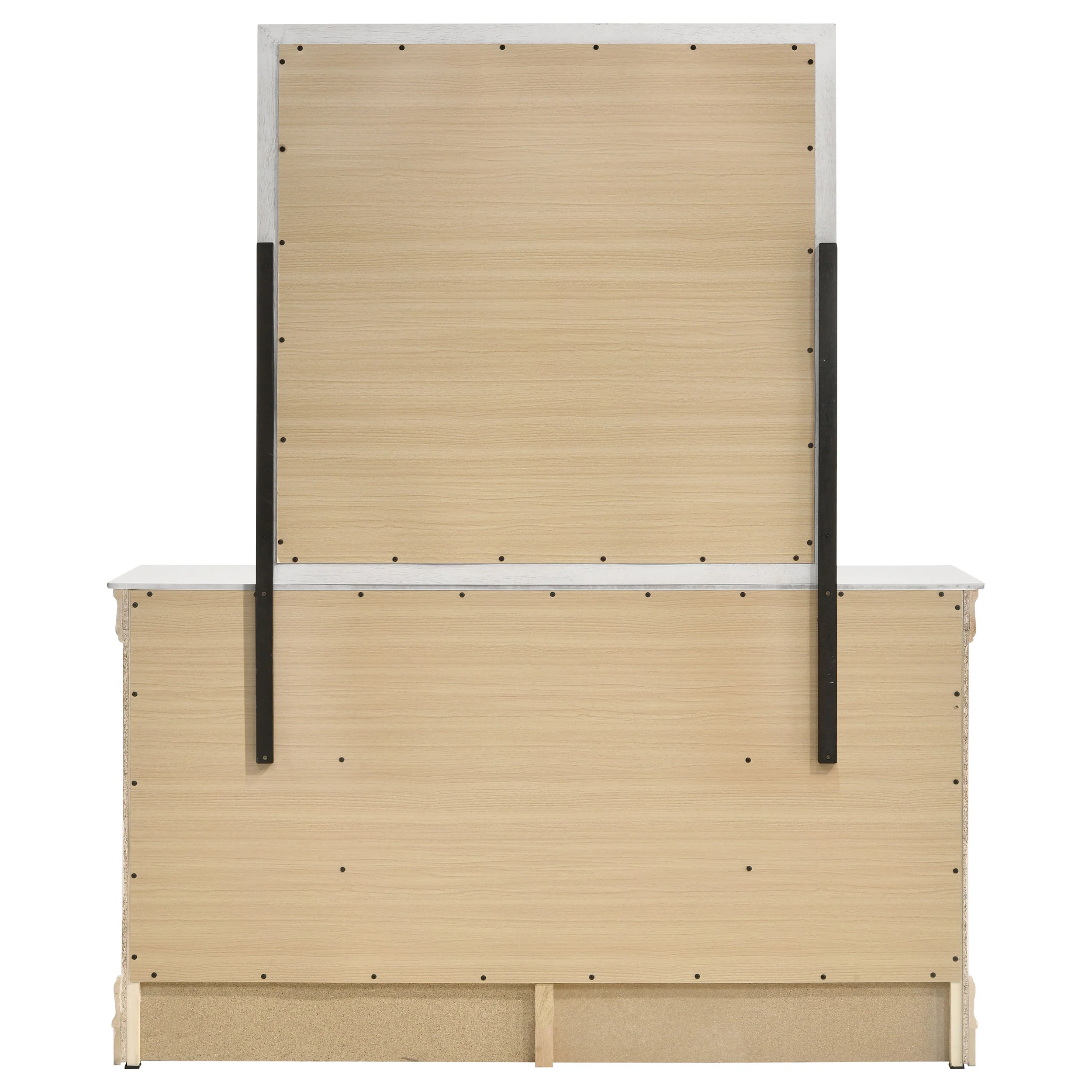 Louis Philippe 6-Drawer Dresser and Mirror - White - Image 10