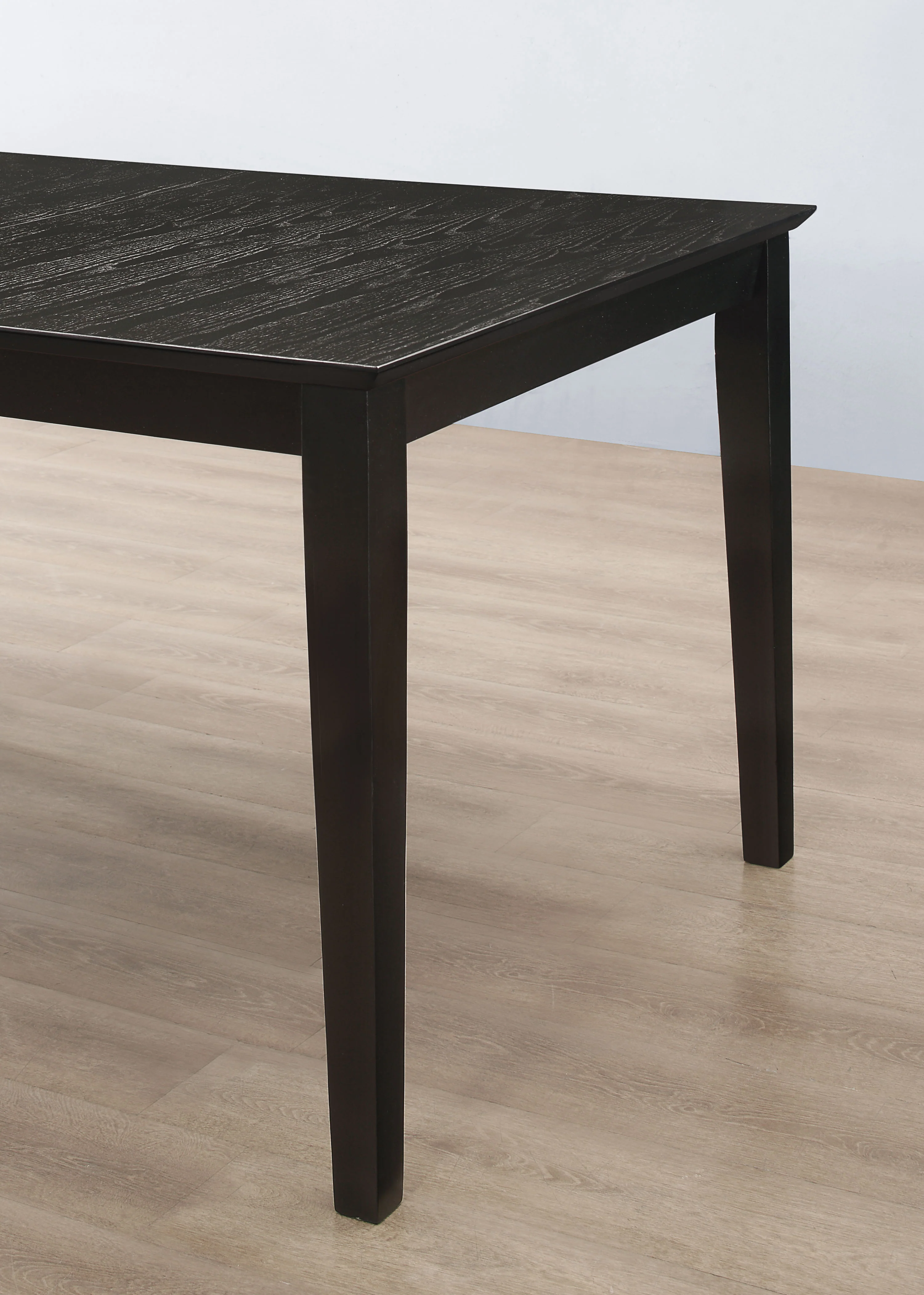Louise Rectangular Extension Dining Table 78-inch Black - Image 5