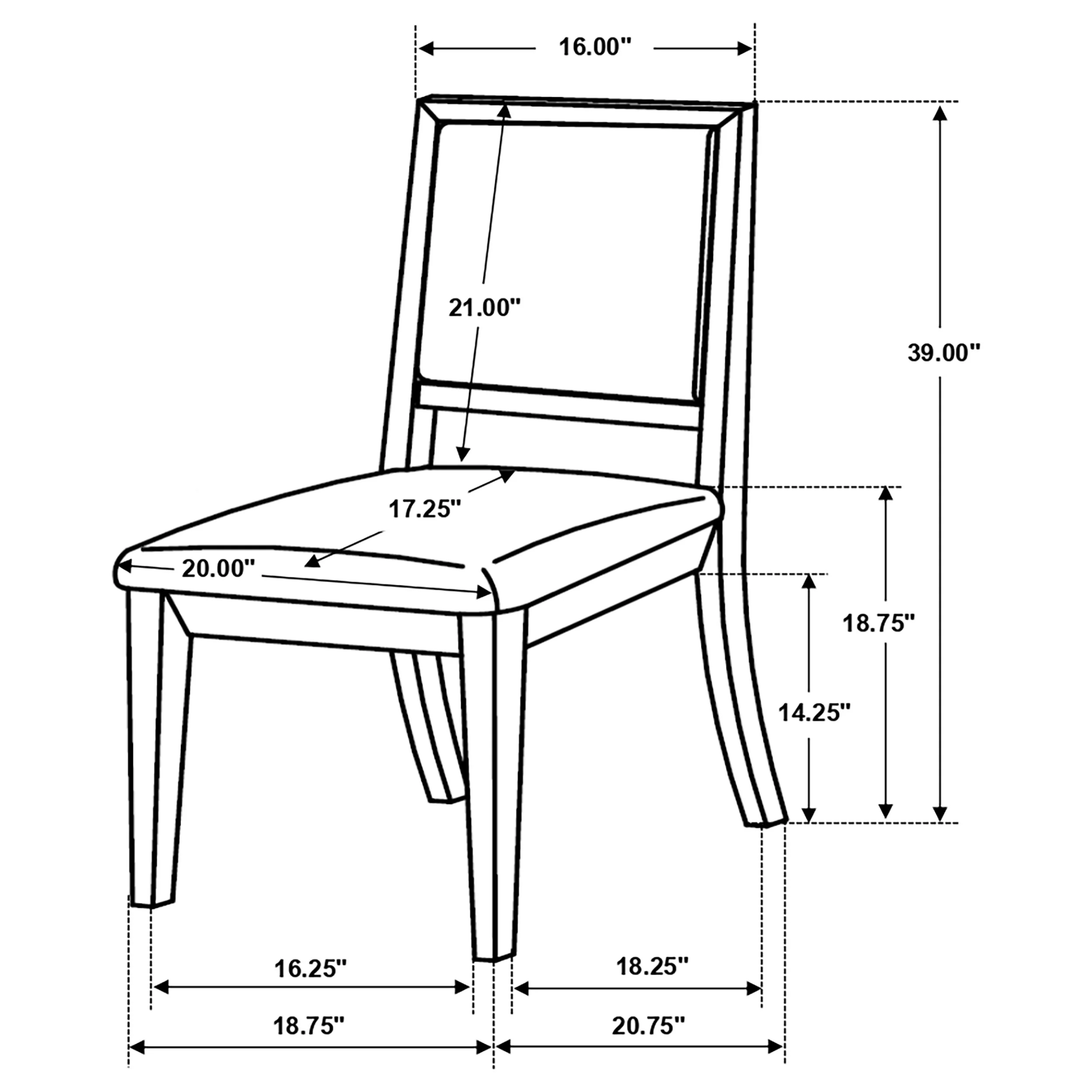 Louise Upholstered Wood Dining Side Chair Black (Set of 2) - Image 11