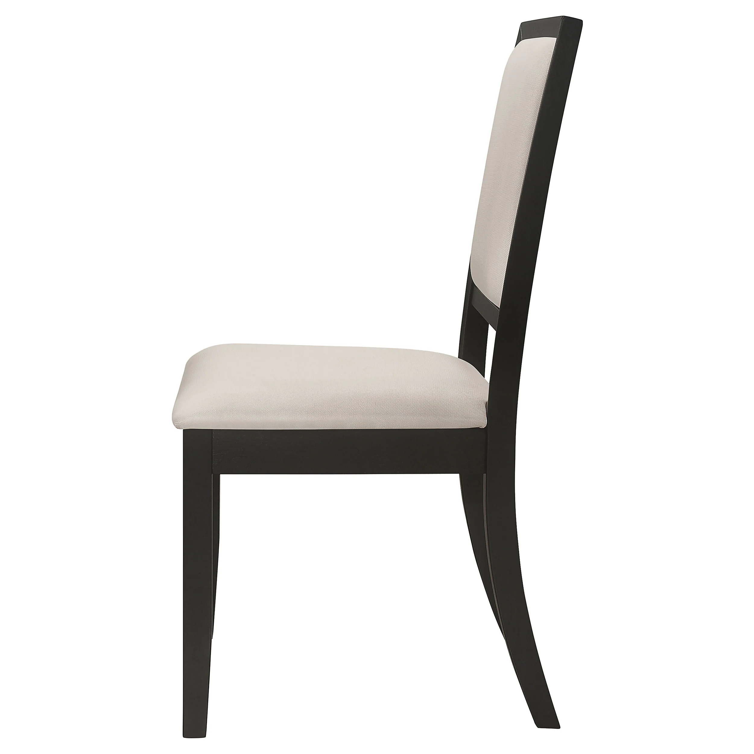 Louise Upholstered Wood Dining Side Chair Black (Set of 2) - Image 8