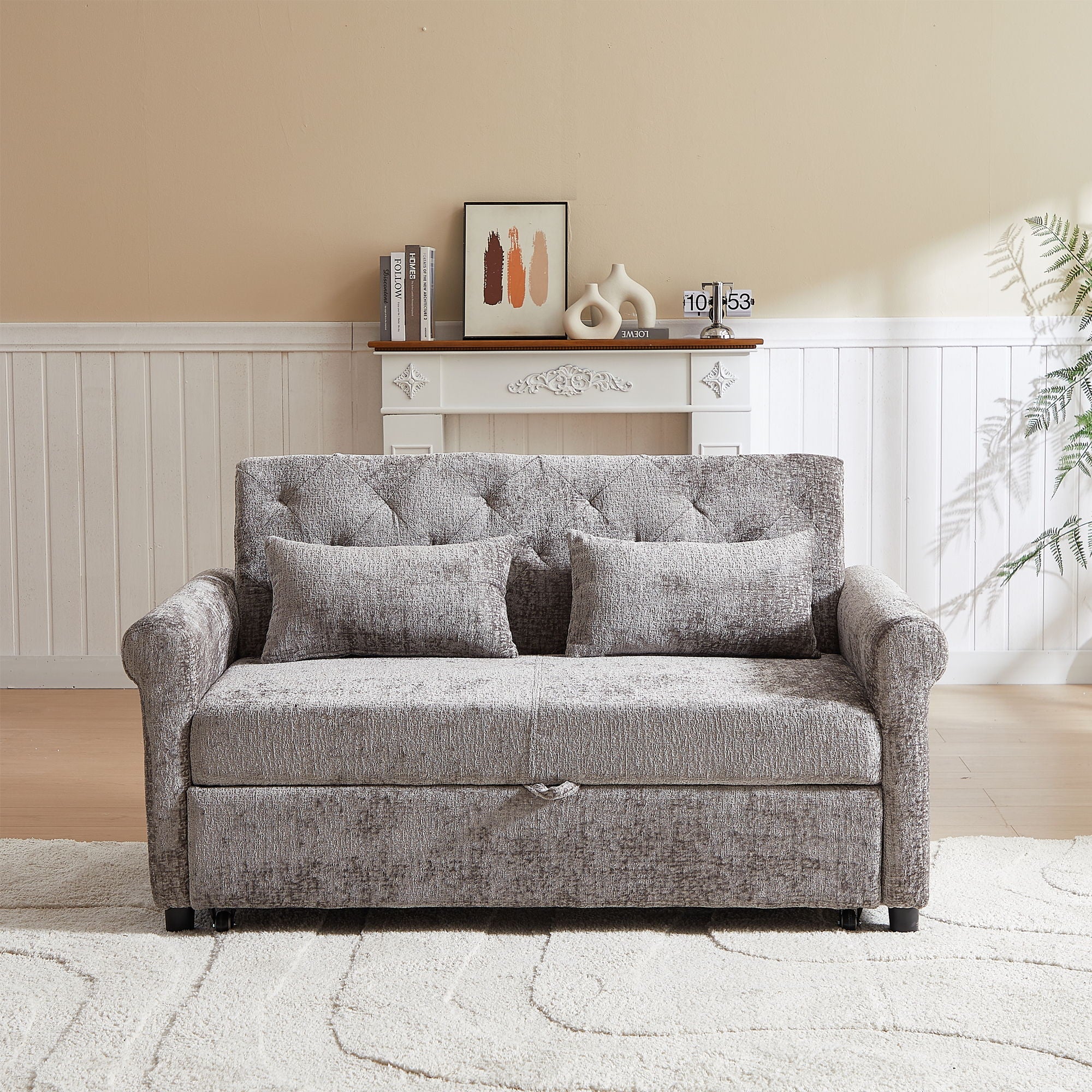 Loveseat Sofa Bed, Pull - Out Couch Sleeper & 2 Pillows - Image 18
