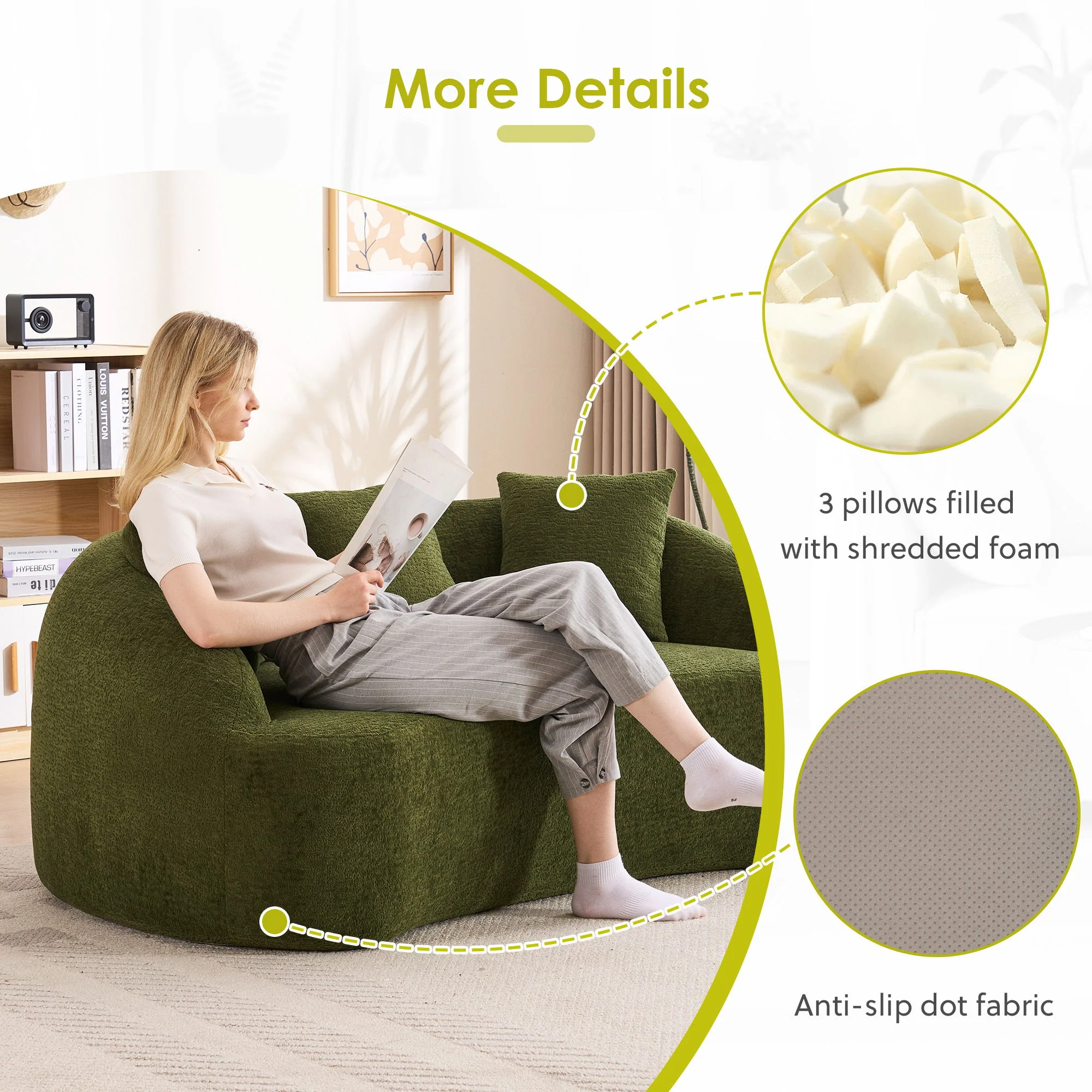 Loveseat Sofa, Compact Design For Small Spaces - Image 11