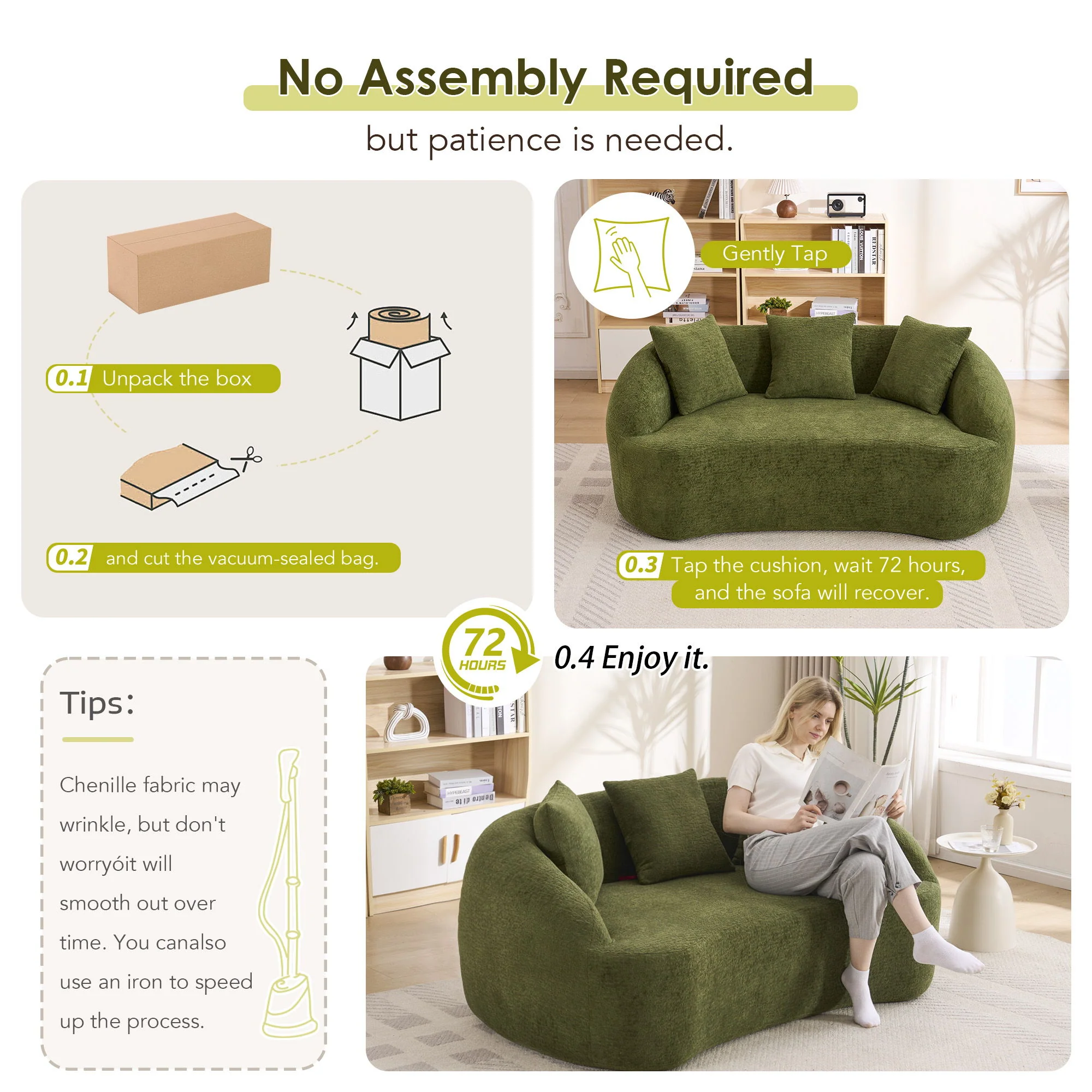 Loveseat Sofa, Compact Design For Small Spaces - Image 6