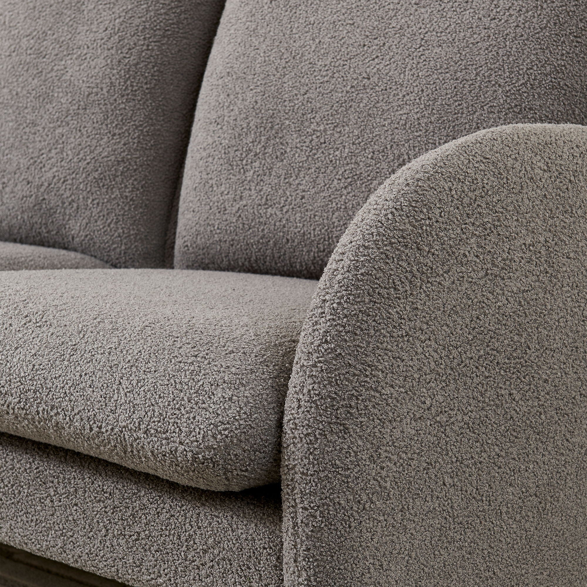Loveseat Sofa Small Couch For Living Room, Sherpa Fabric Upholstered Loveseat Sofa Couch, Small Loveseat Sofa For Apartment, Bedroom - Image 4