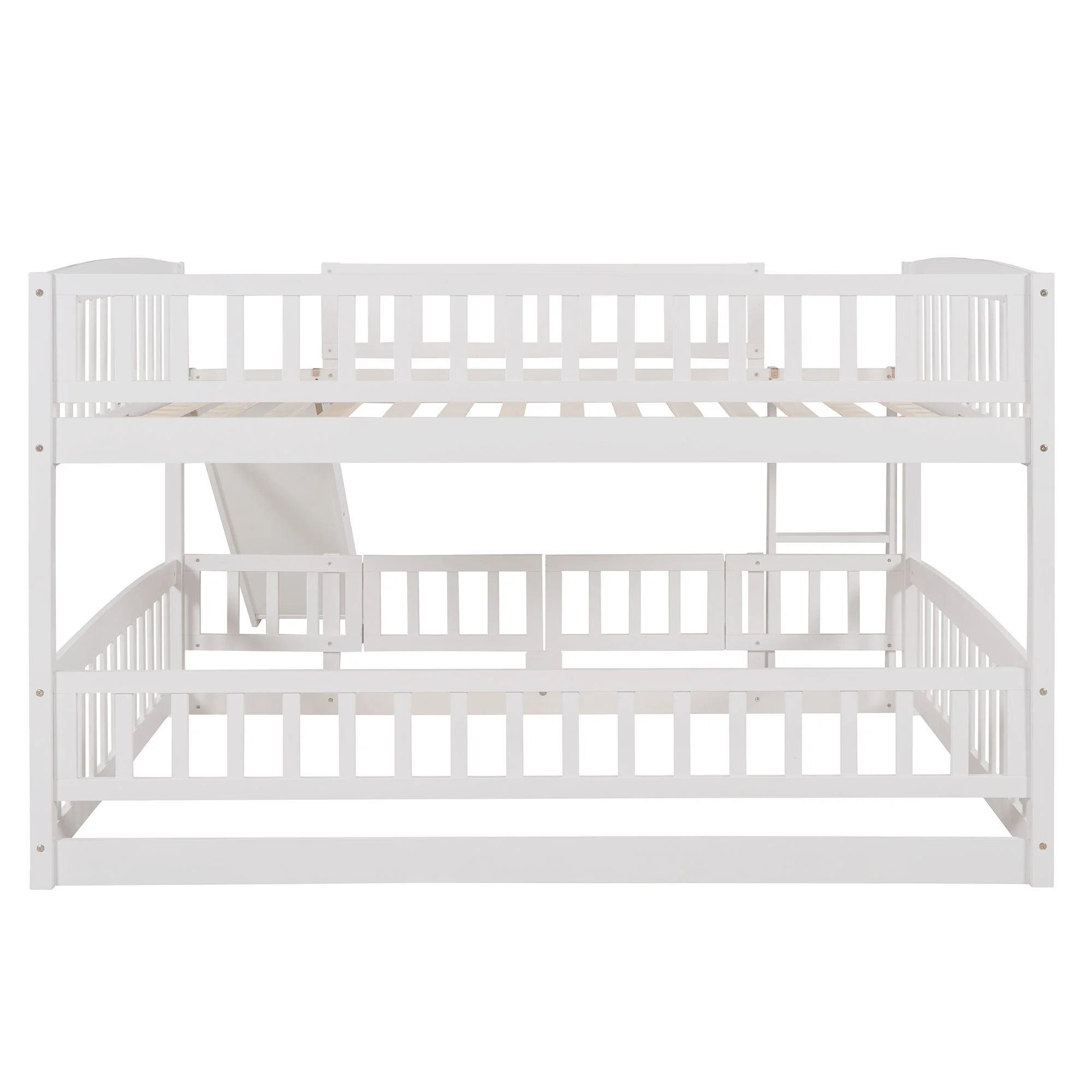 Low Bunk Bed With Slide, Fence And Ladder - Image 30