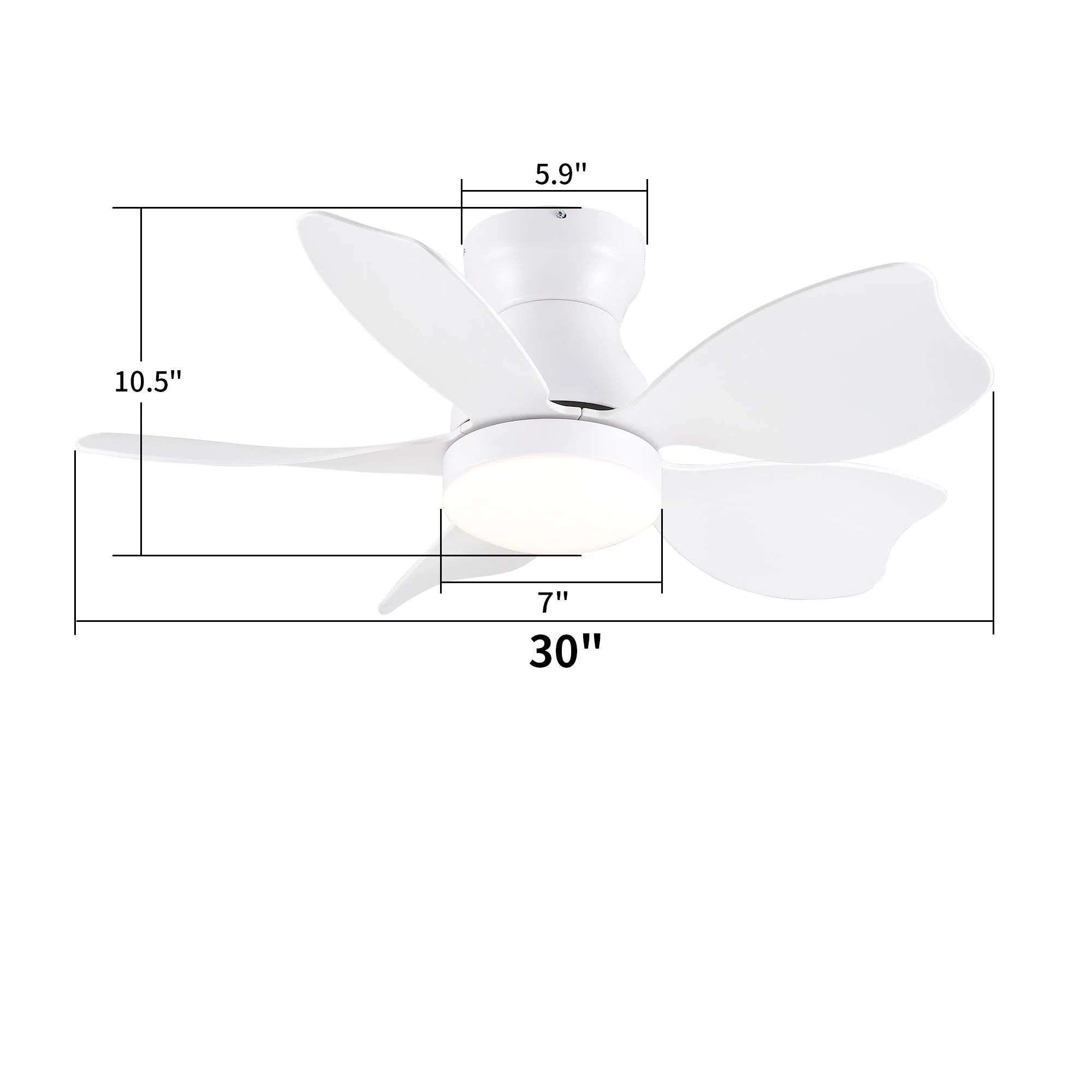 Low Profile Flush Mount Ceiling Fan With Light - Image 18