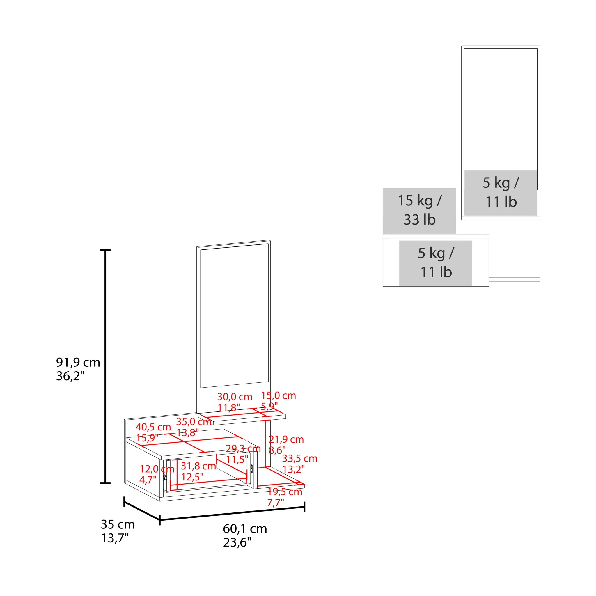 Lowell - Floating Hallway Cabinet - Image 4