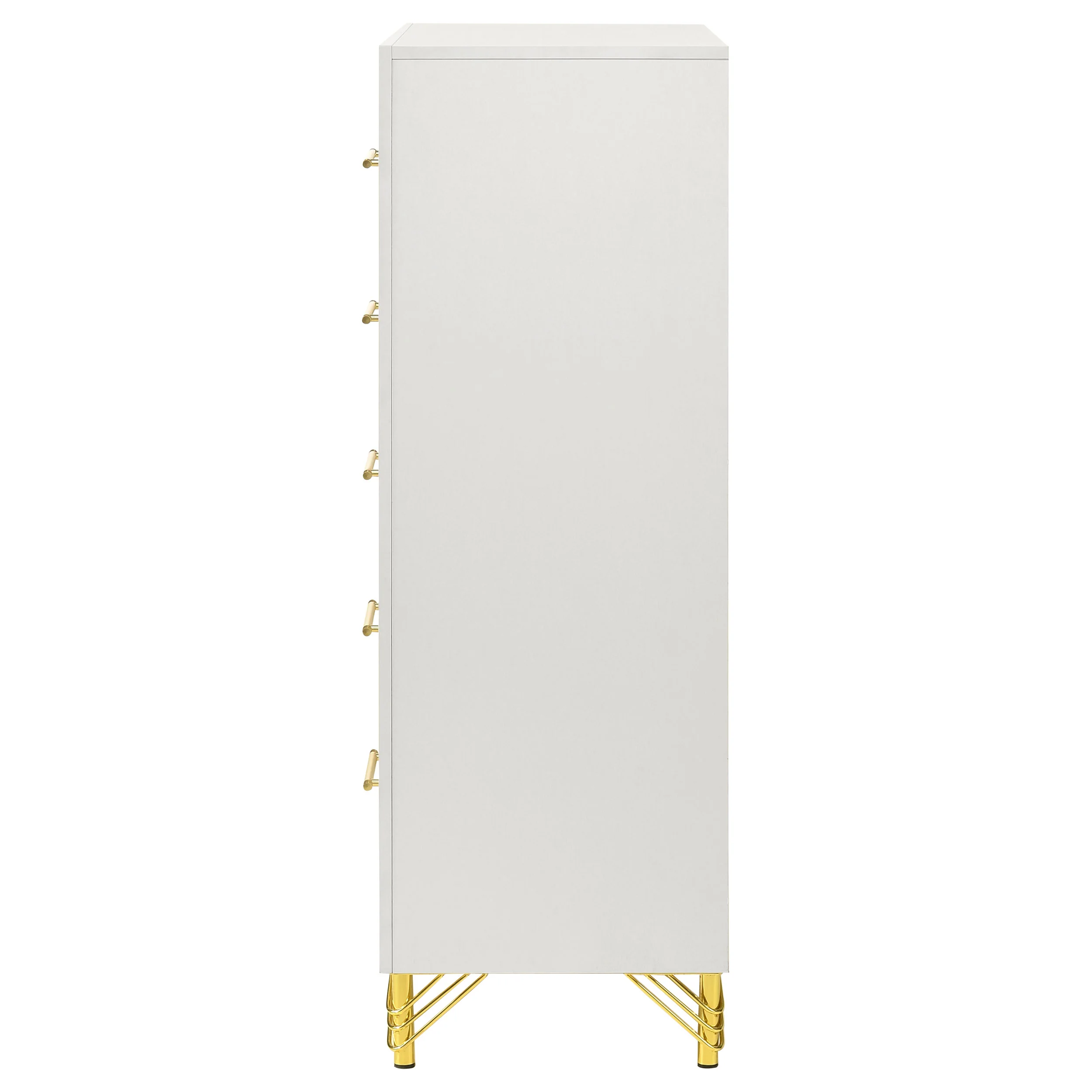 Lucia 5-Drawer Chest of Drawers - White - Image 4