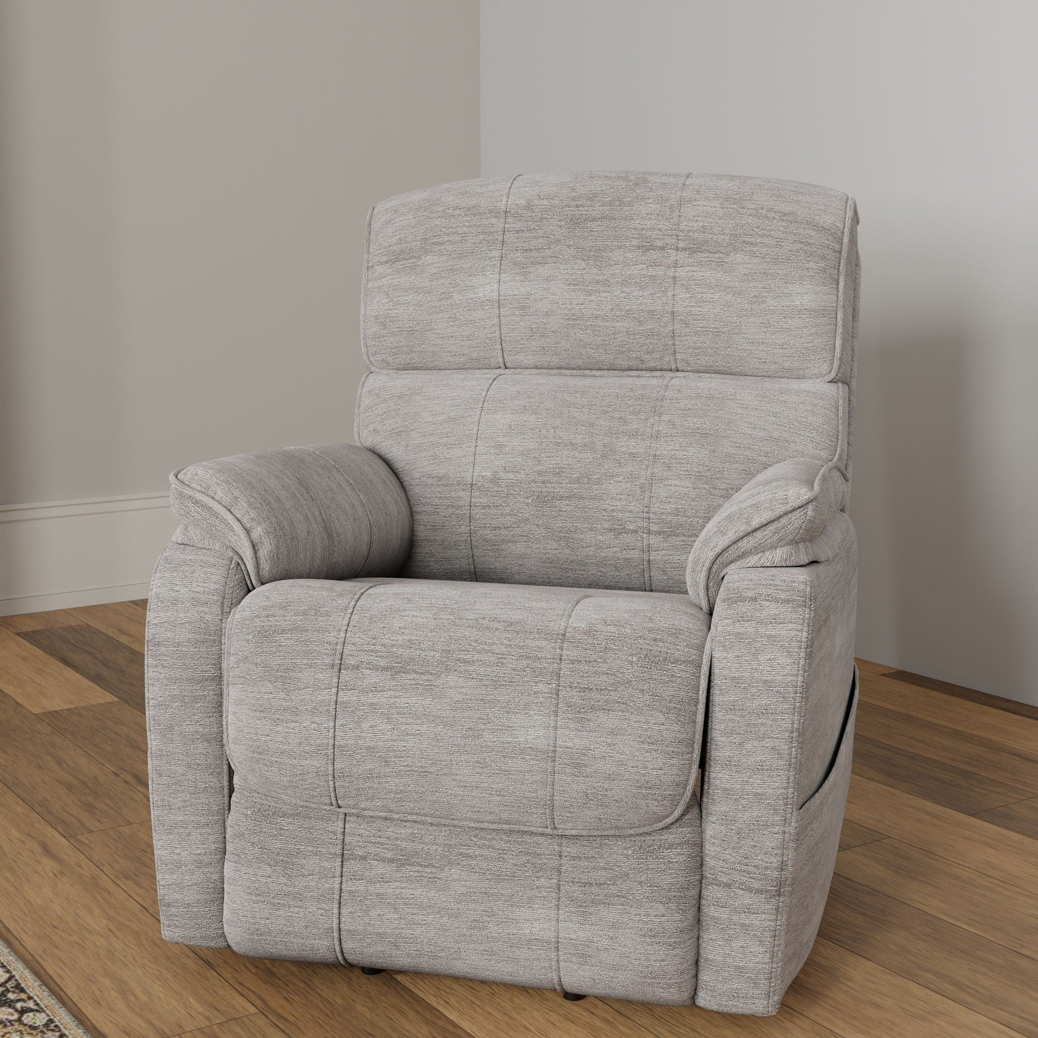 Lucie - Fabric Power Lift Chair - Gray - Image 5