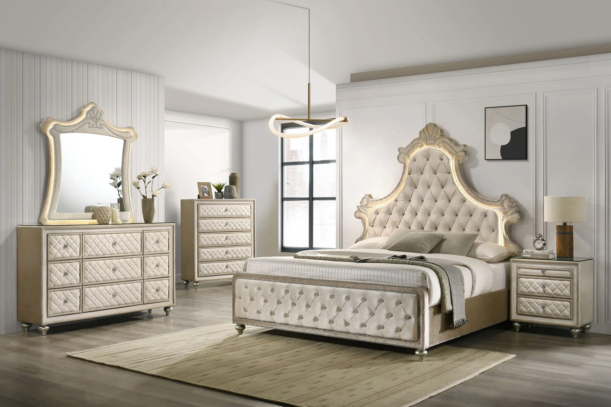 Lucienne - Bed With LED Lighting - Image 6