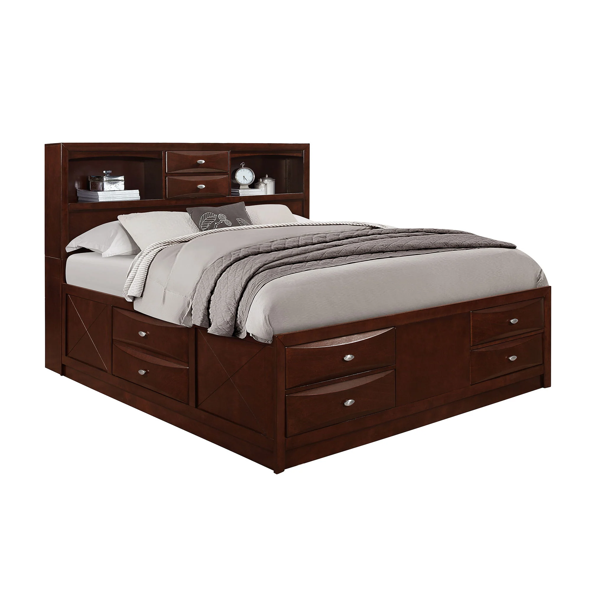 Lucille - Bed With Storage And Bookcase Headboard - Image 2