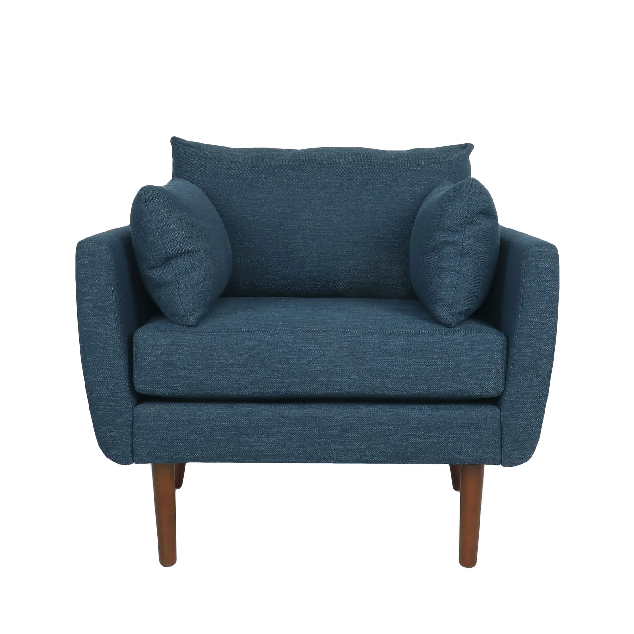 Luminate - Upholstered Fabric Club Chair With Tapered Legs And 2 Accent Pillows - Image 3