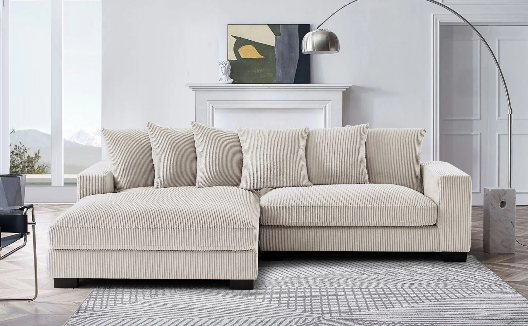 Luxe - Oversized 2 Piece Sectional Couches For Living Room, L Shaped Sofa With Chaise - Image 44