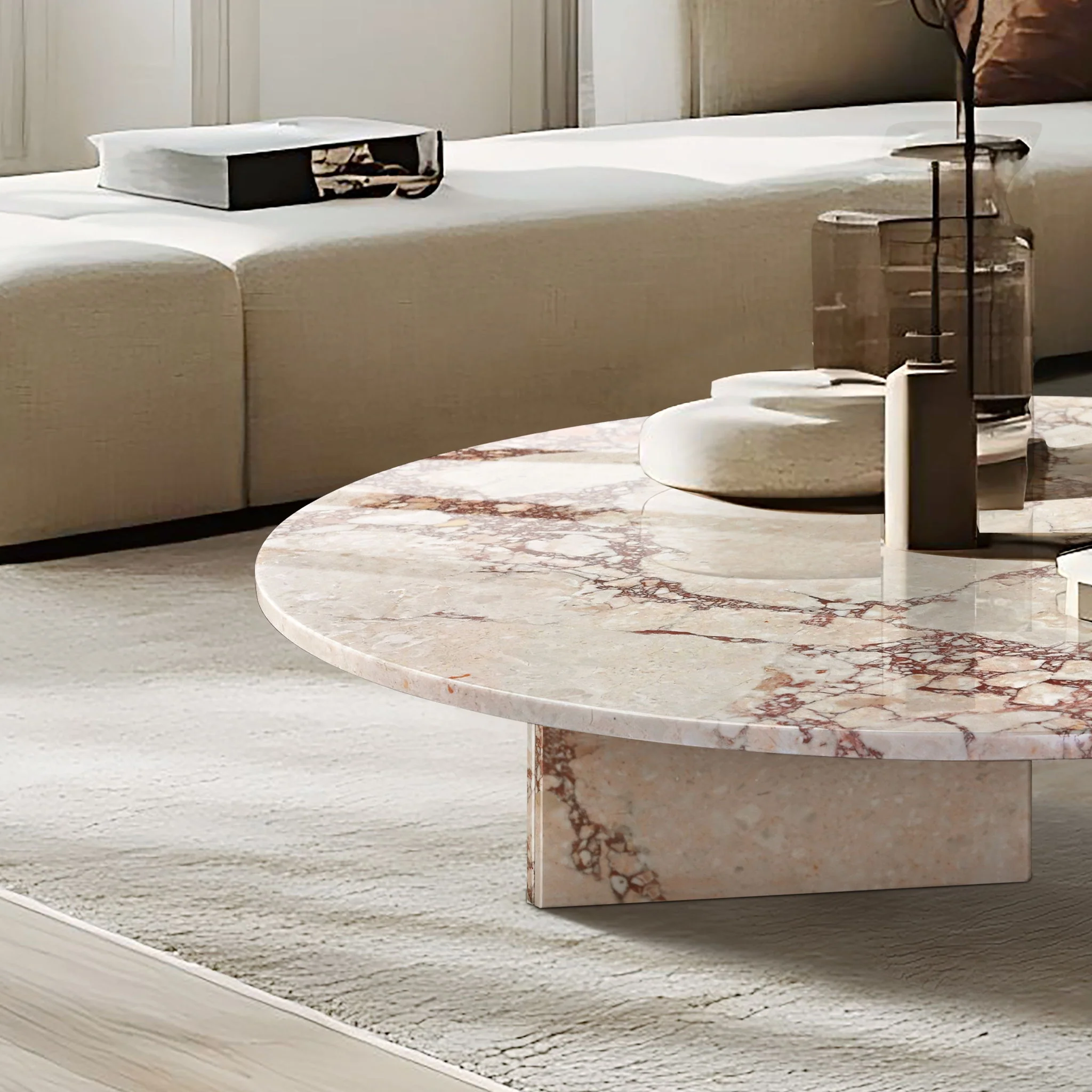 Luxury Coffee Table With Unique Veining, Unique Stone Design - Image 74