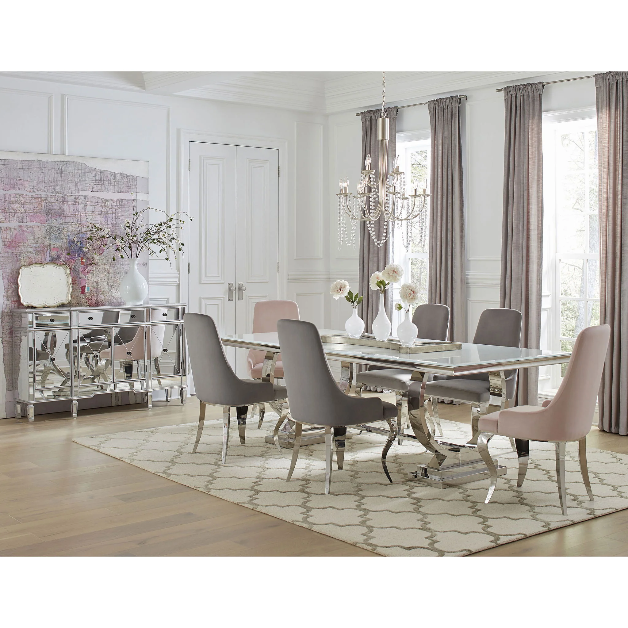 Luxury Upholstered Back Dining Chairs (Set of 2) - Image 2