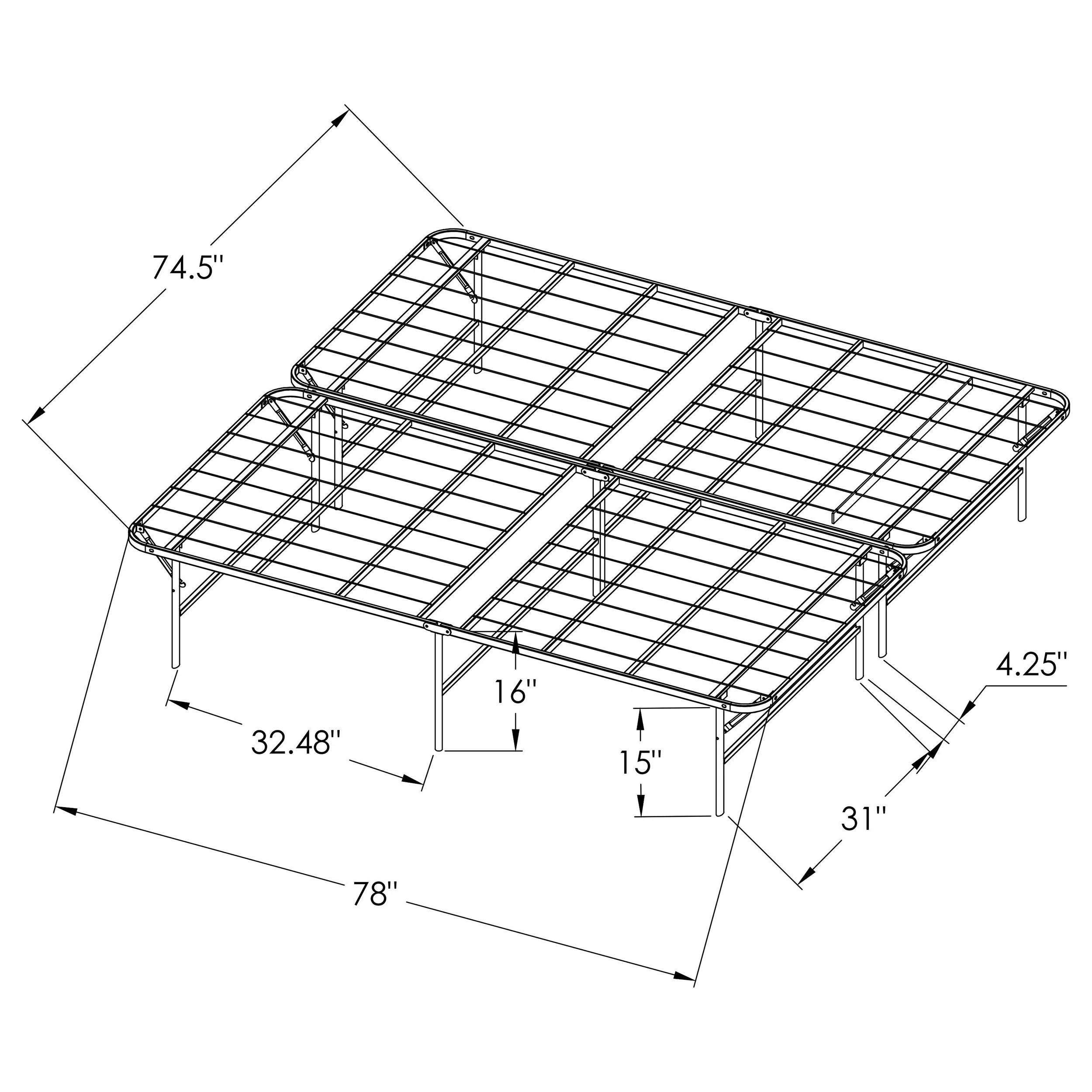 Mabel Metal Eastern King Platform Bed - Black - Image 7