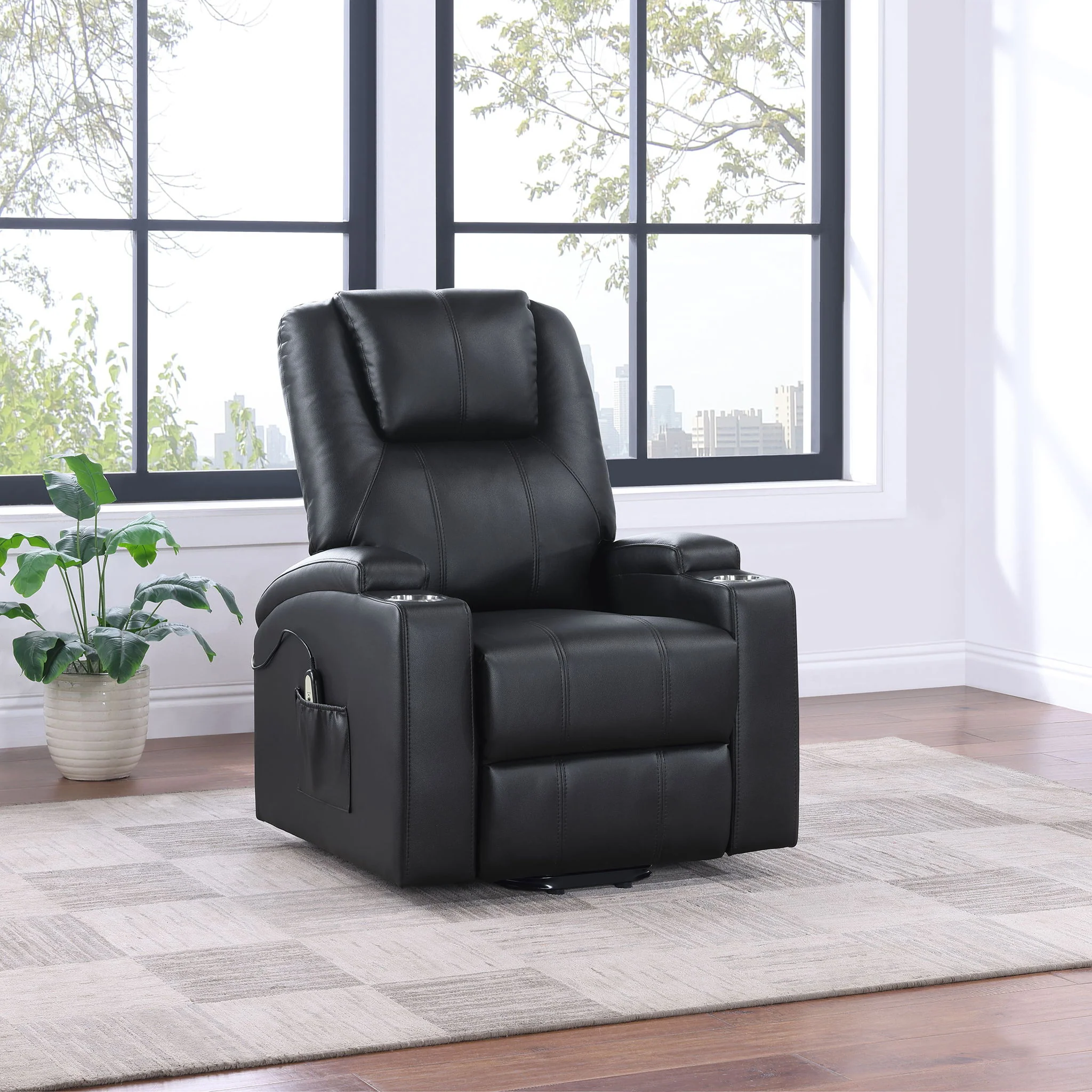 Macklin - Power Lift Massage Recliner With Heat And Dual Cupholders - Image 25