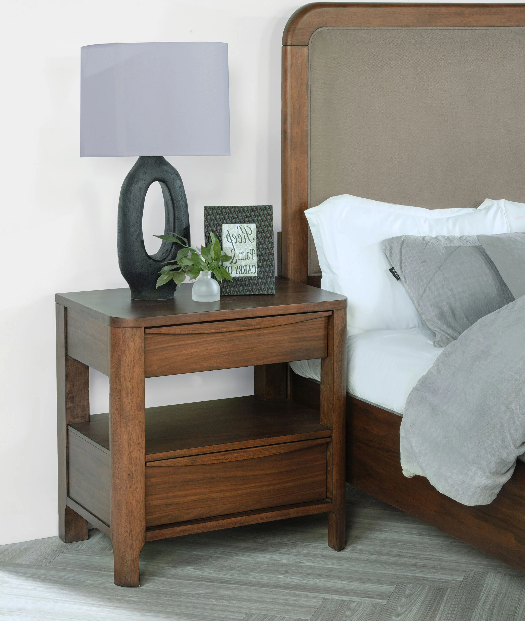 Maderia 2-Drawer Nightstand, Walnut Veneer - Image 2