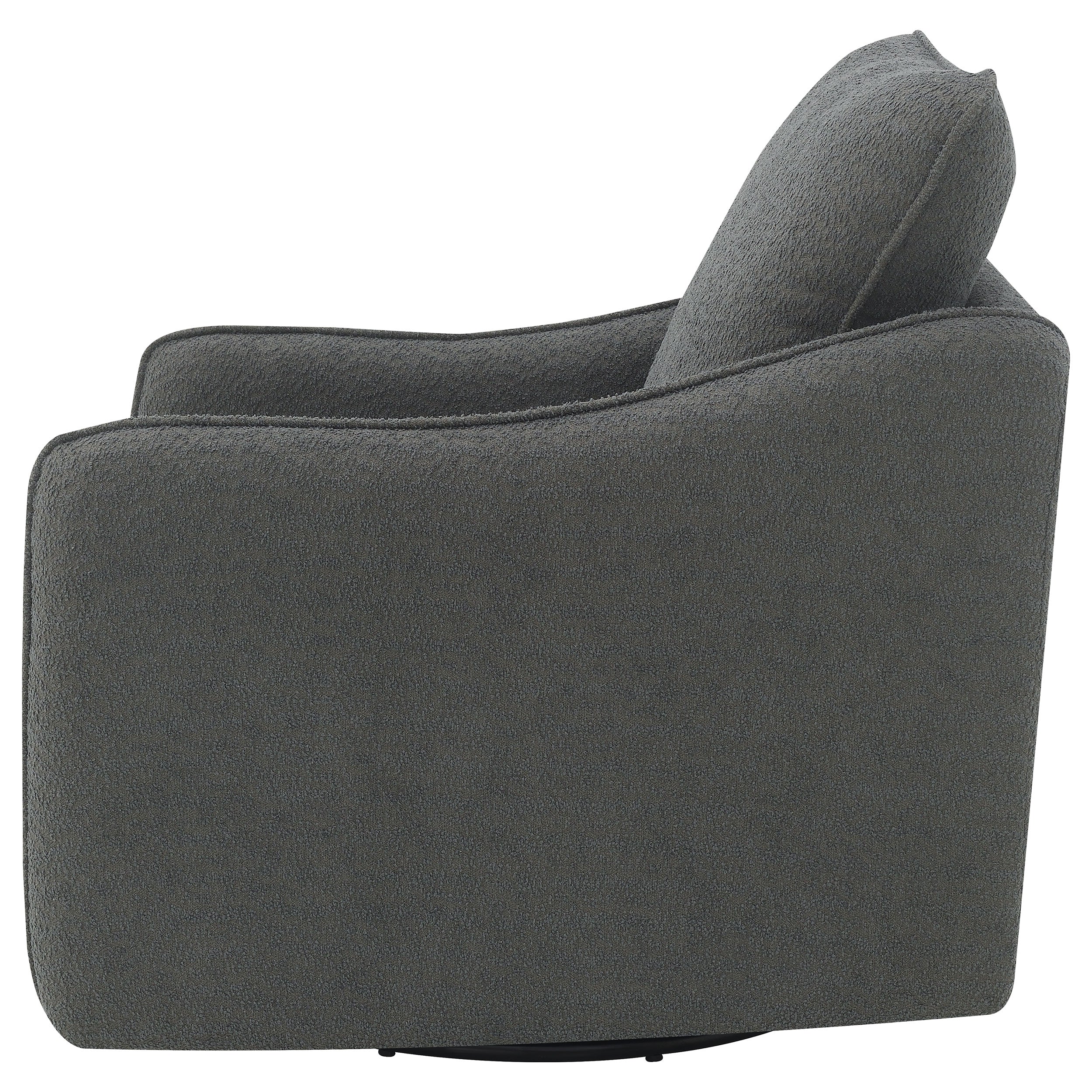 Madia Upholstered Swivel Glider Chair - Charcoal - Image 3