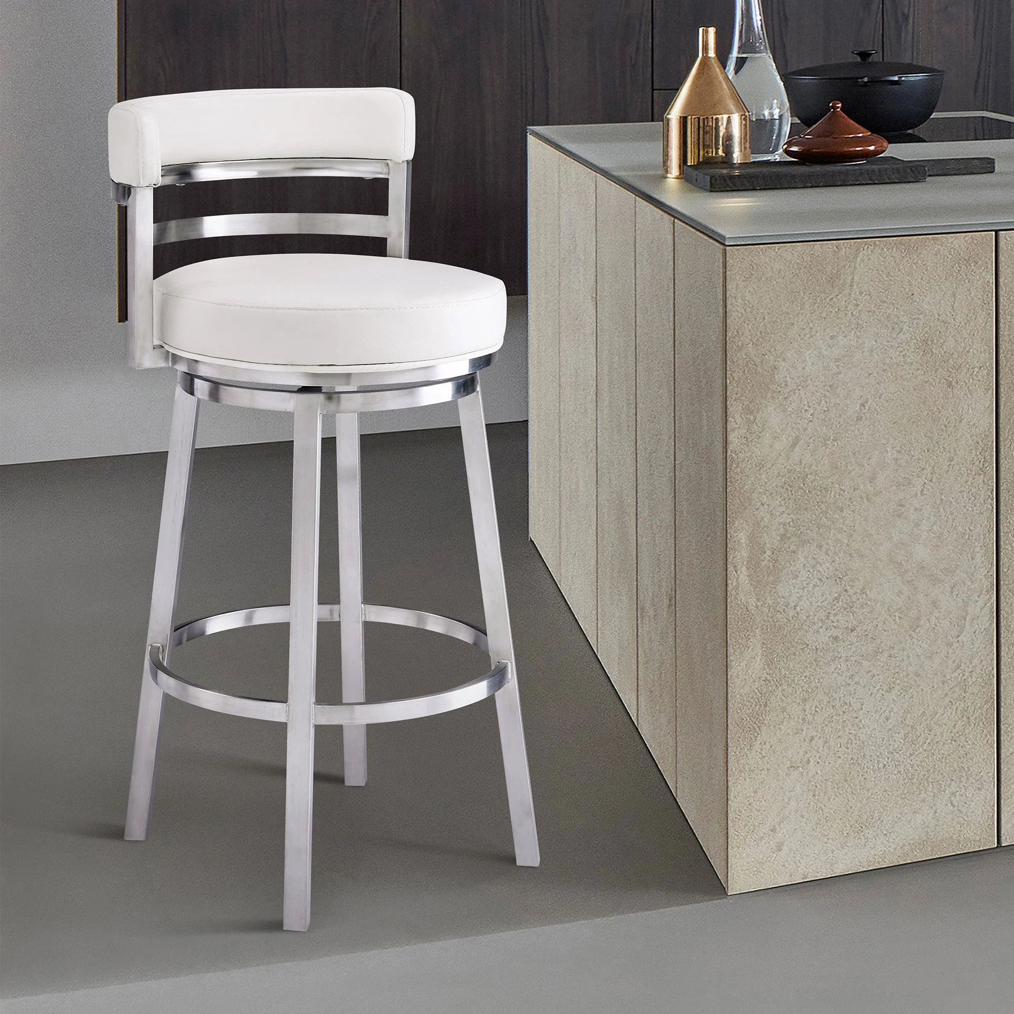Madrid - Swivel Stainless Steel Bar Stool - Image 71