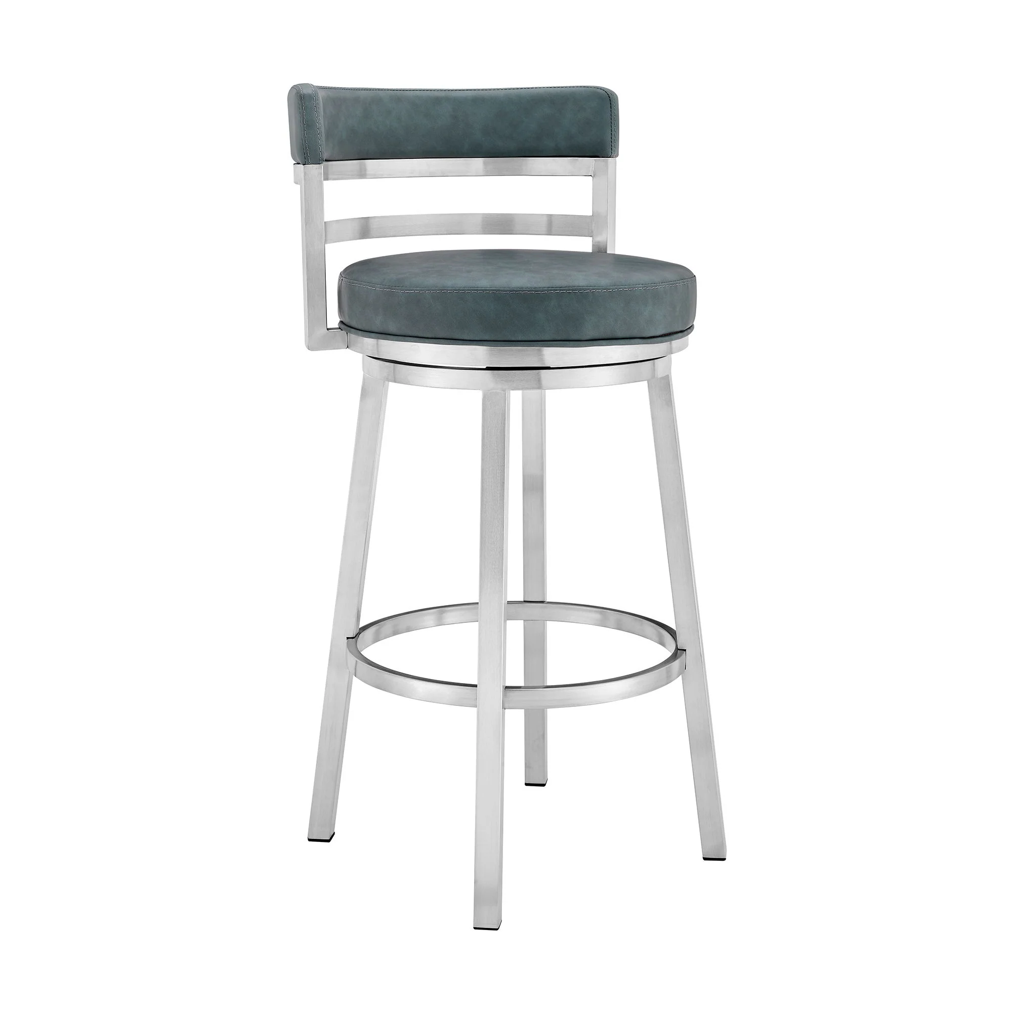 Madrid - Swivel Stainless Steel Bar Stool - Image 9