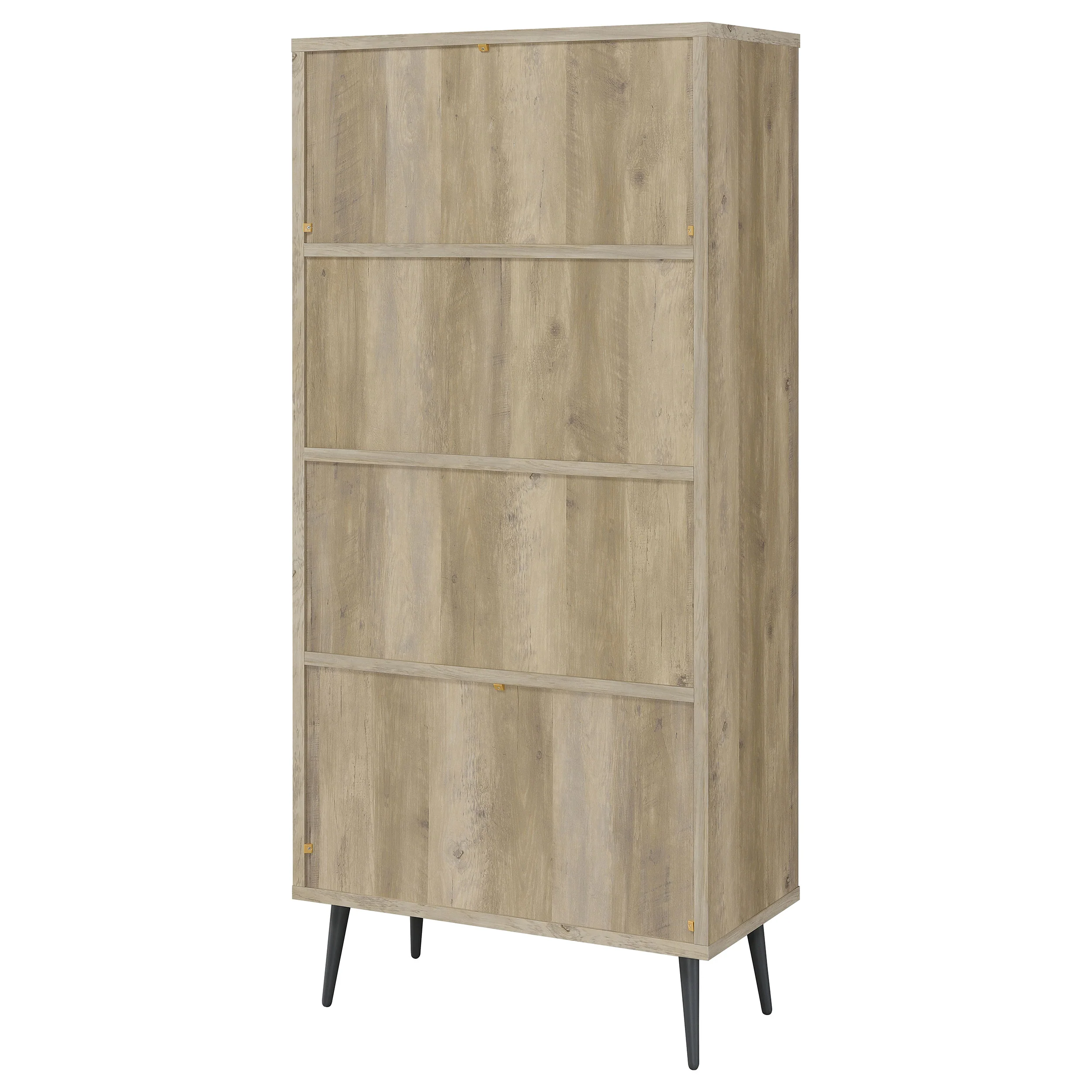 Maeve 70-inch 3-Shelf Bookcase with Drawers in Distressed Pine - Image 7