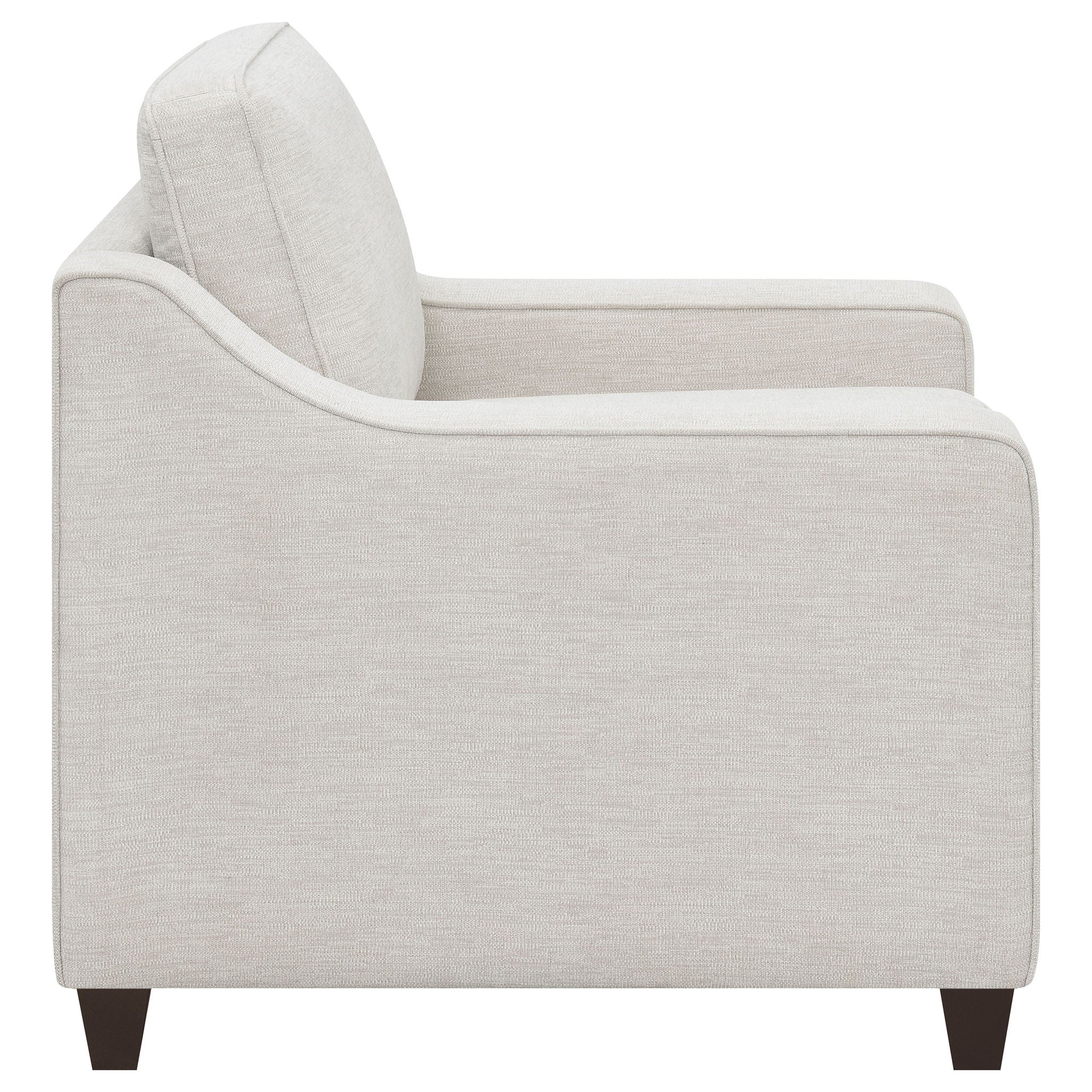 Mahaffey - Upholstered Sloped Track Arm Chair - Beige - Image 5