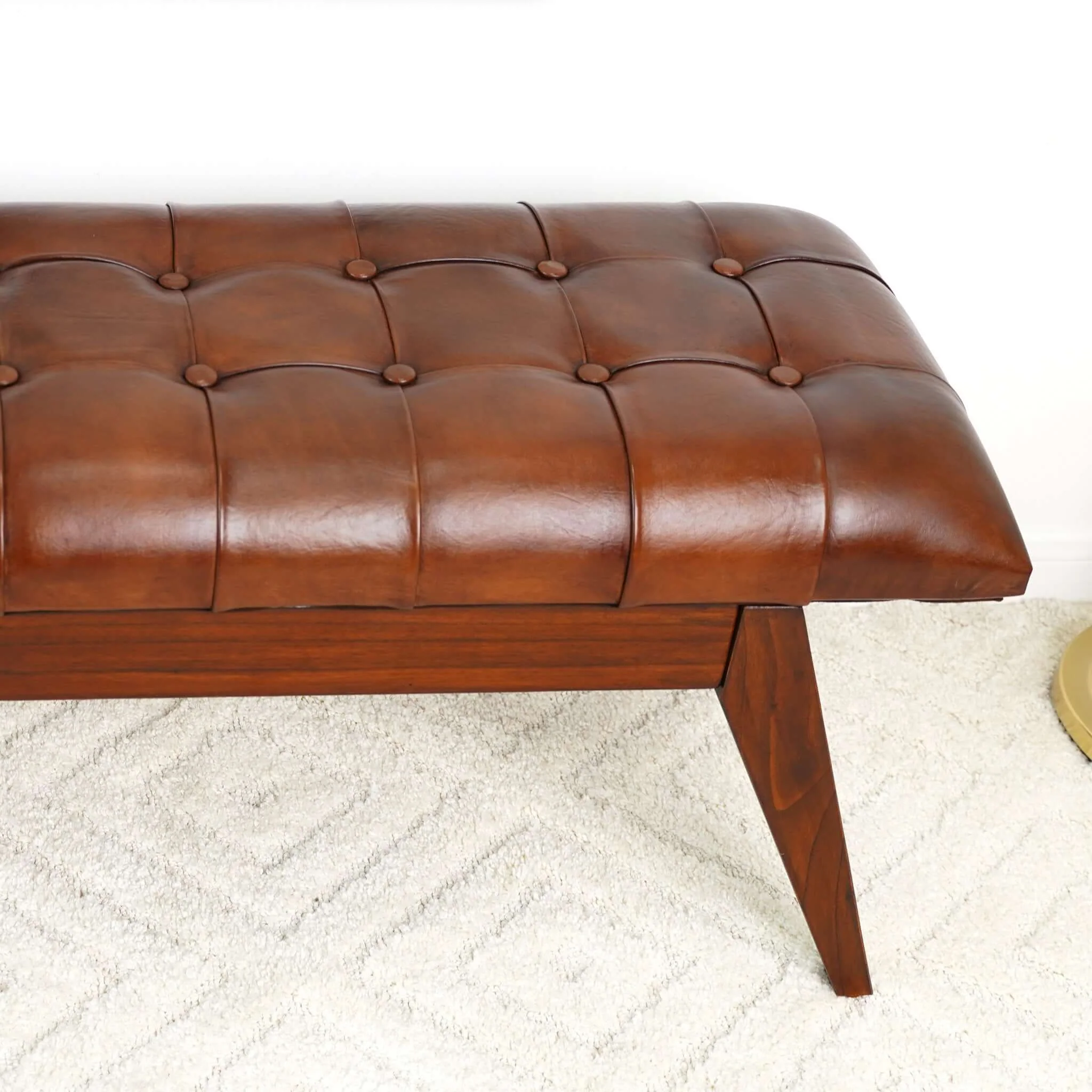 Maja - Bench - Cognac / Dark Brown - Image 5