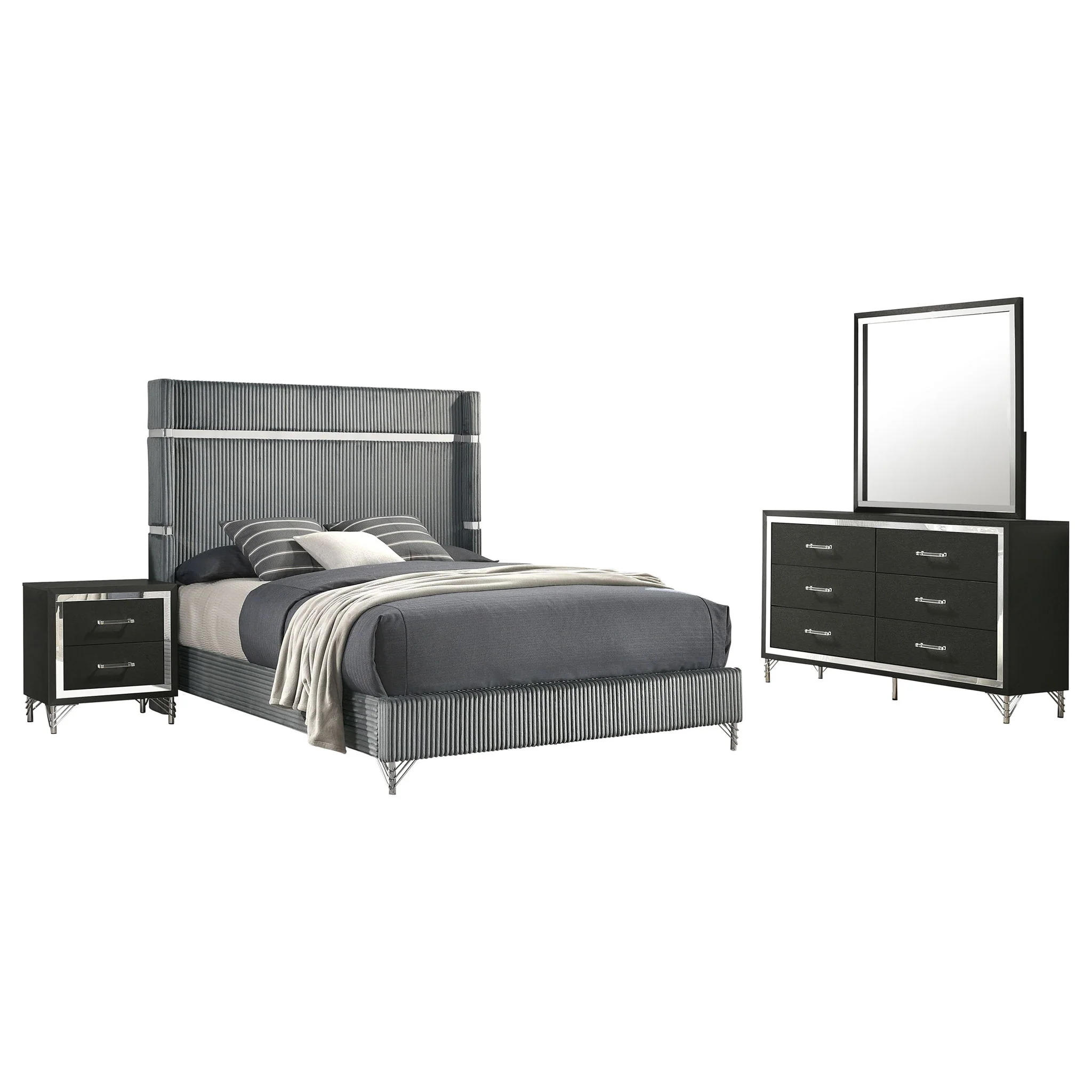Malcolm - Bedroom Set With Wingback Design - Image 24