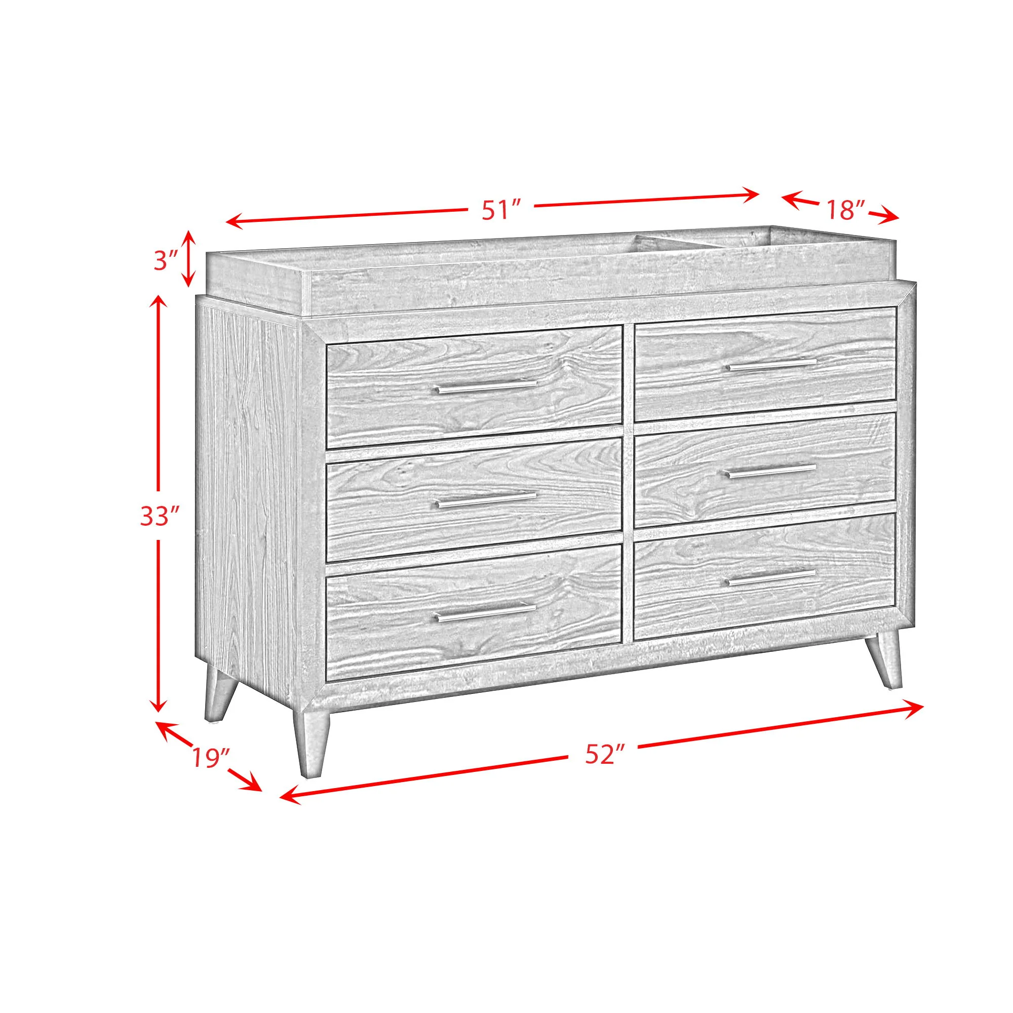 Malia - Dresser And Topper - Walnut - Image 2