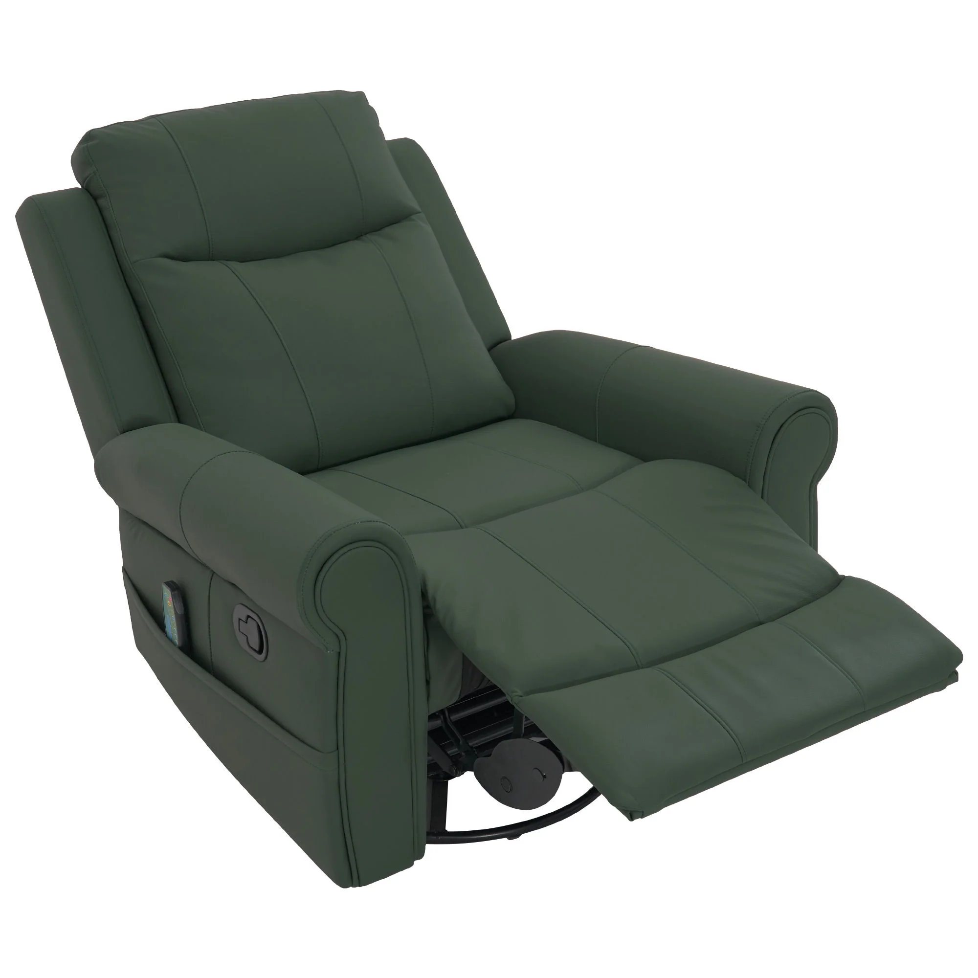 Manual Recliner Chair With 270 Degree Swivel, Massage & Heating, Dual Reclining Positions - Image 11