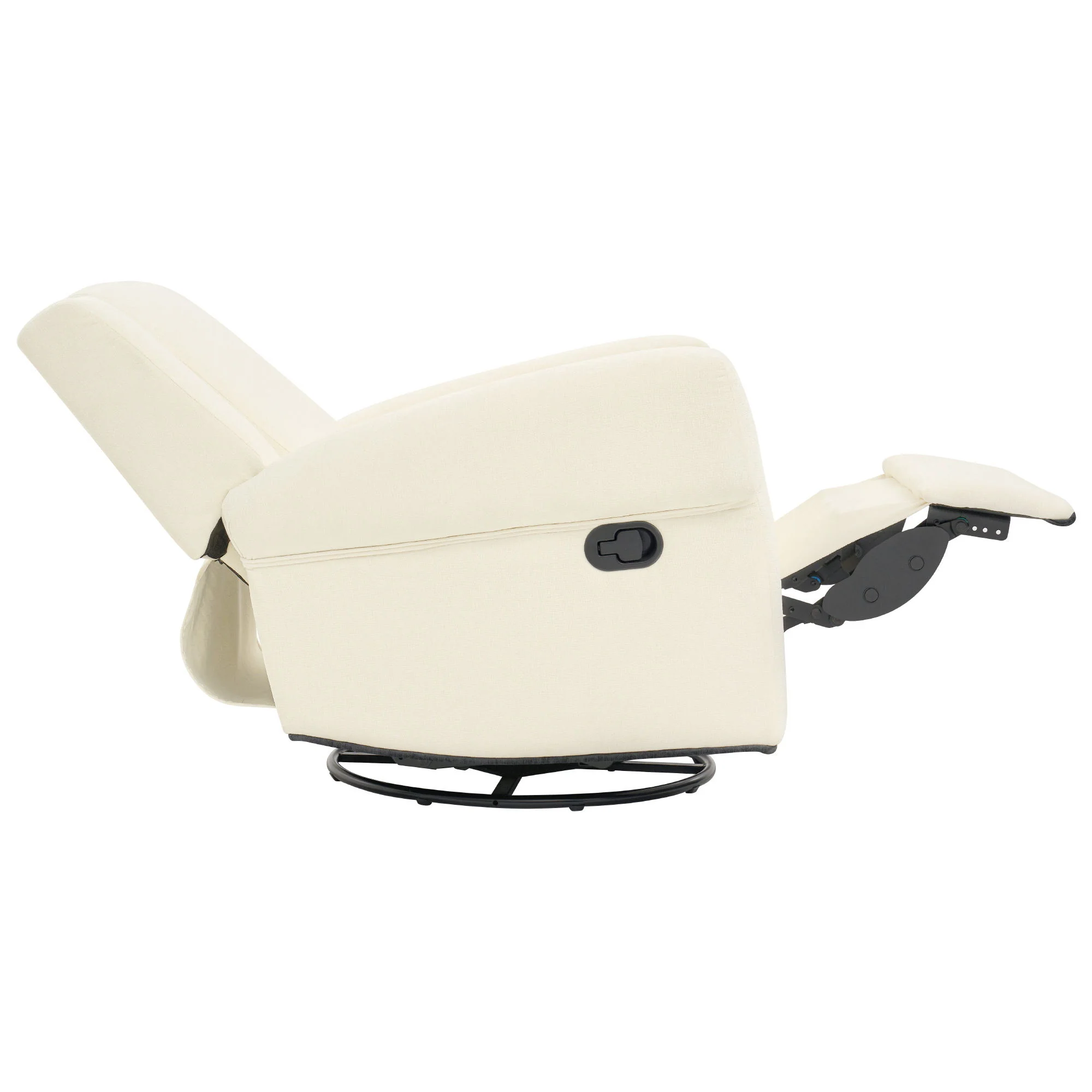 Manual Recliner Chair With Swivel Rocker Function, Dual Recline Angles - Image 7