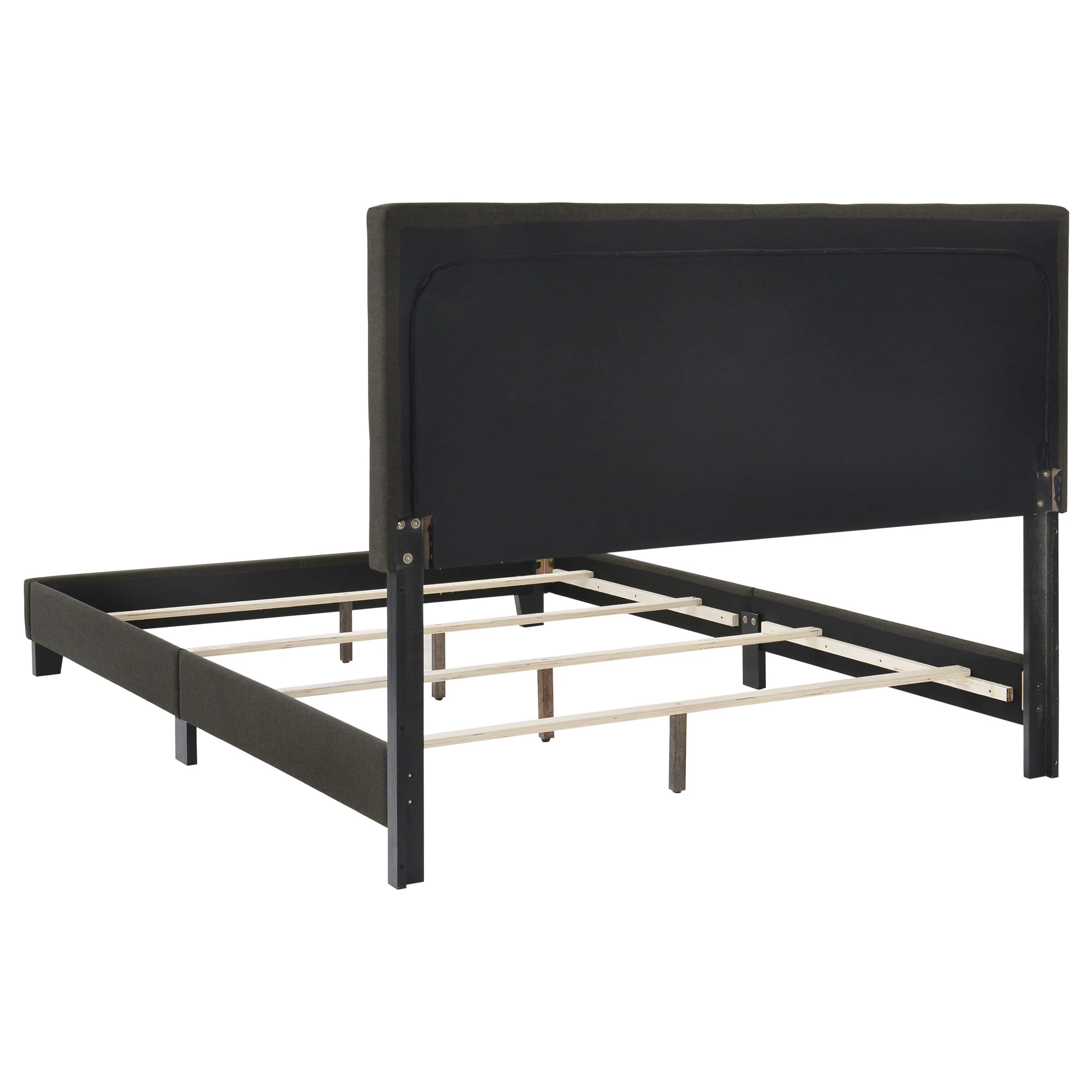 Mapes Upholstered Full Panel Bed in Charcoal - Image 2