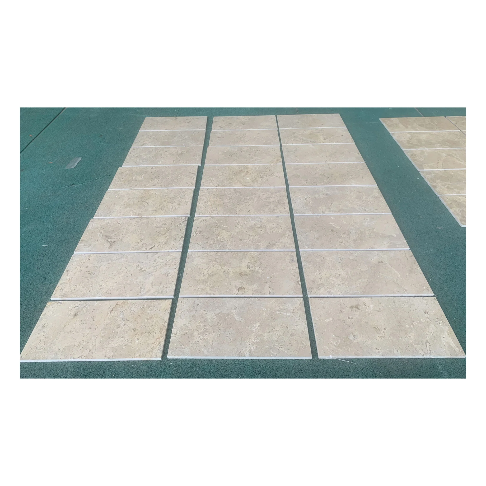 Marble Tile For Floor And Wall Honed 12 X 24" Stone (Set of 4) - Beige / Gold - Image 3