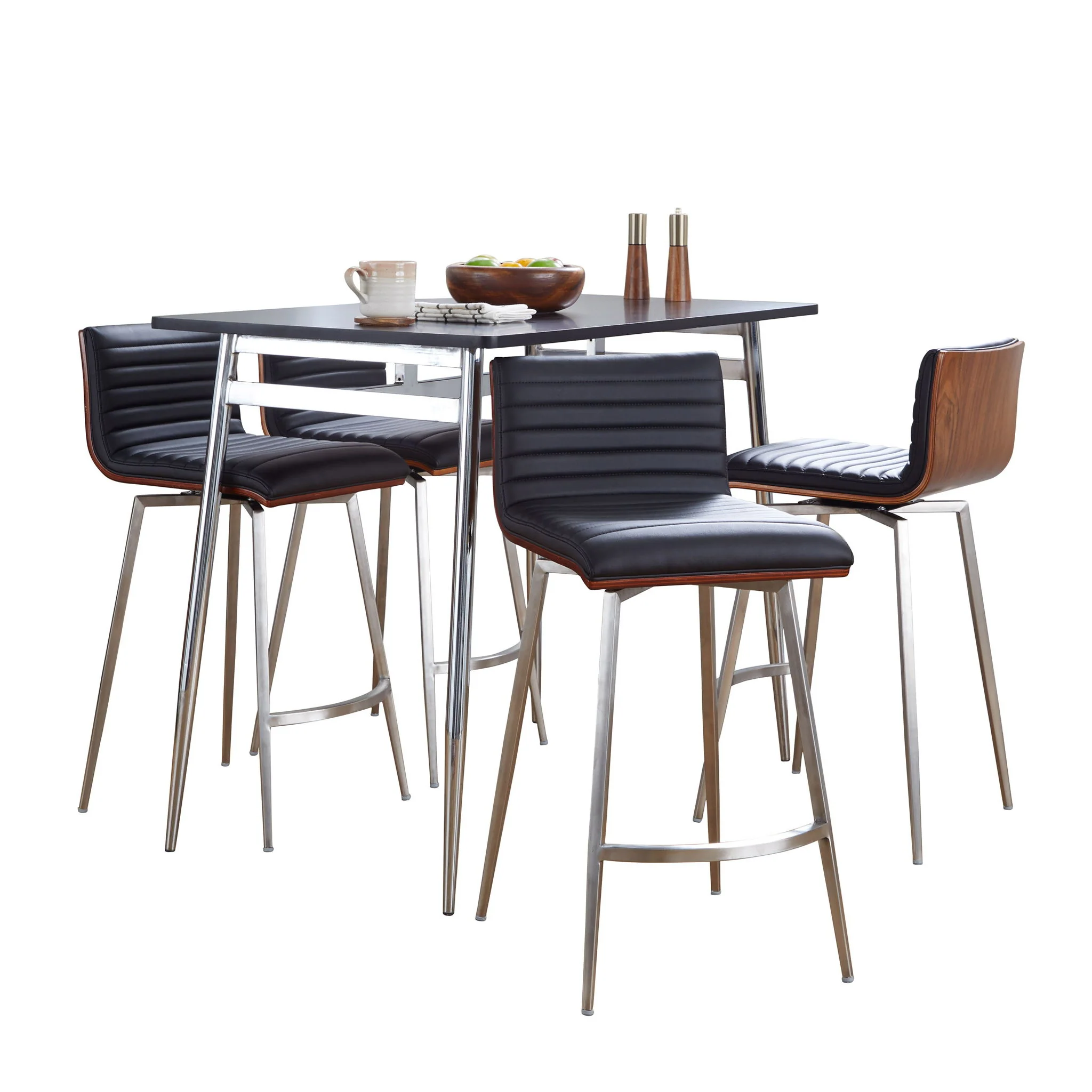Marcel Mason - 5 Piece Swivel Contemporary Counter Height Dining Set - Image 9