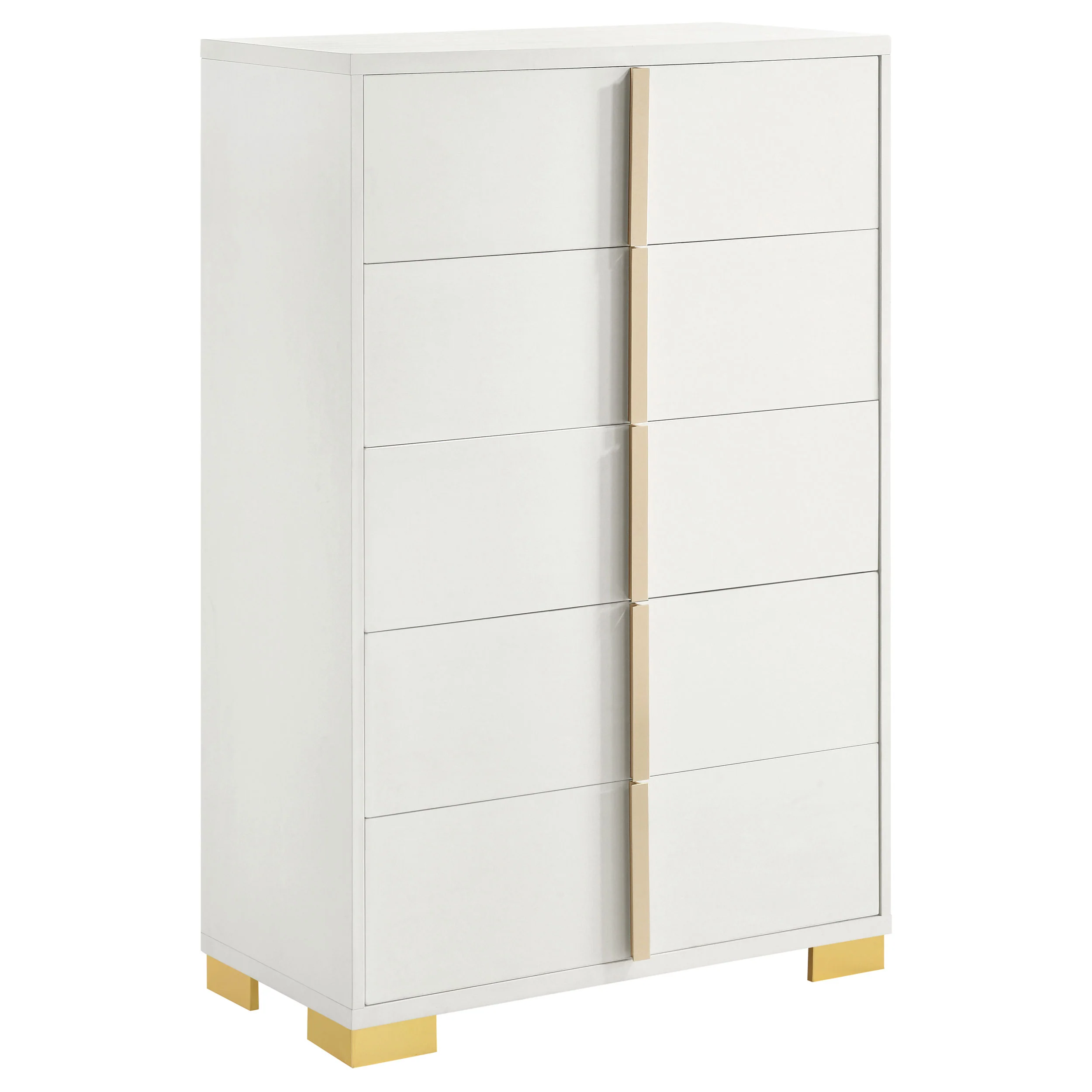 Marceline 5-Drawer Bedroom Chest in White