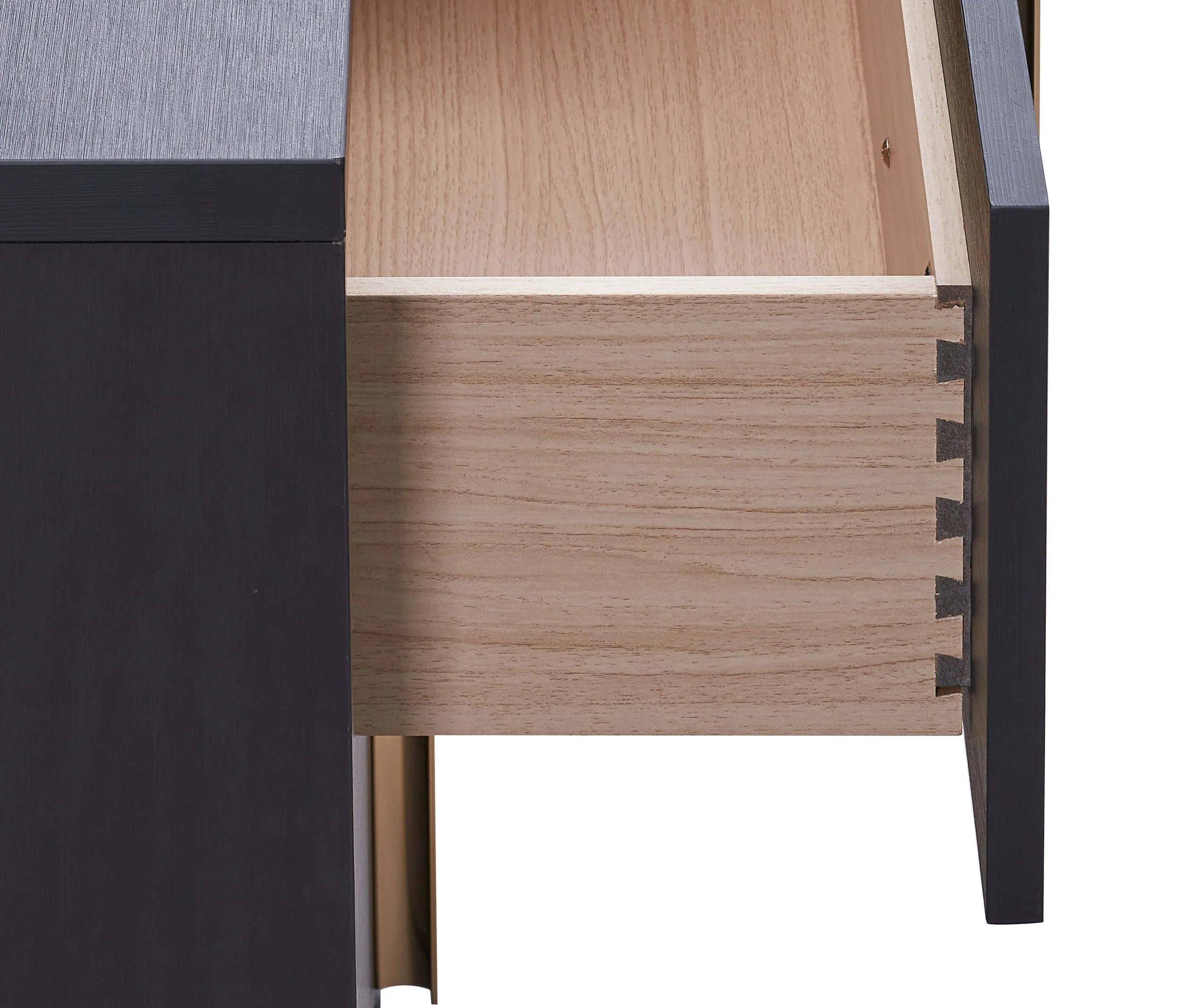 Marceline 6-Drawer Dresser with Mirror in Black - Image 11